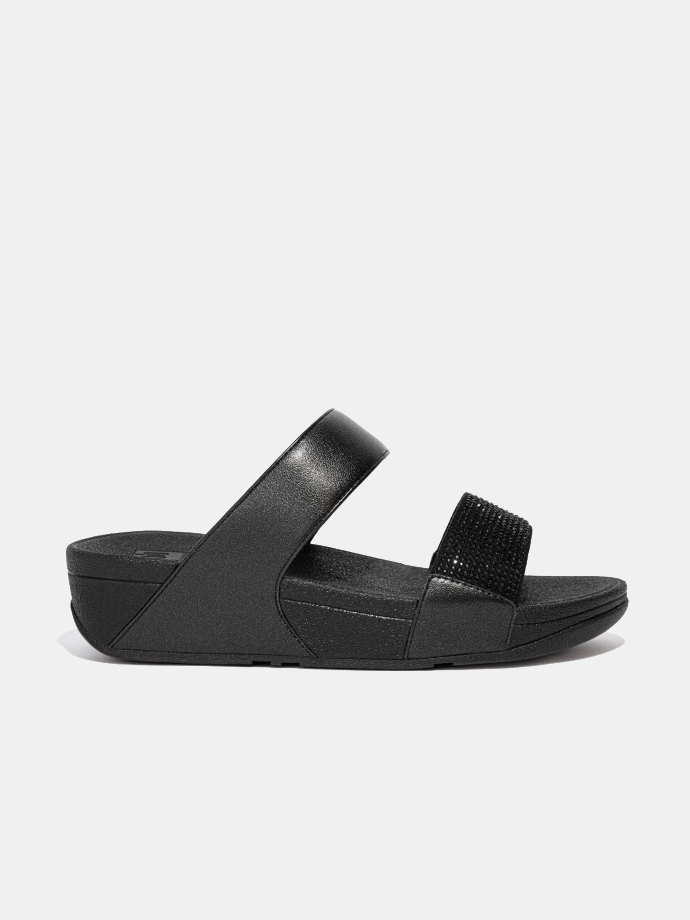 Fitflop Lulu Women's Crystal Slides #color_black