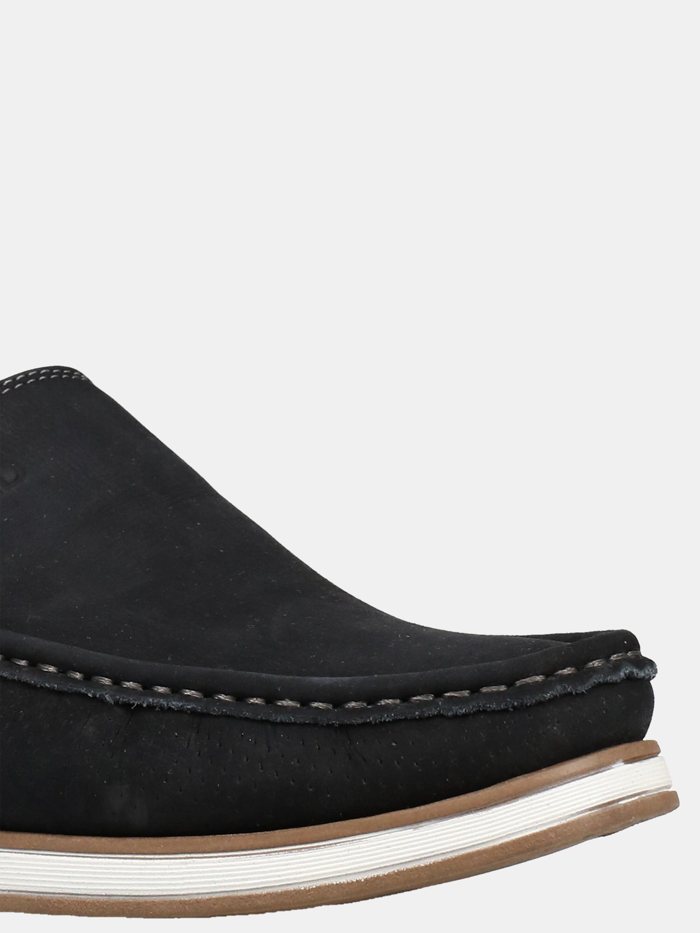 Democrata Men's Denim Flow Moccasin Loafers #color_Navy