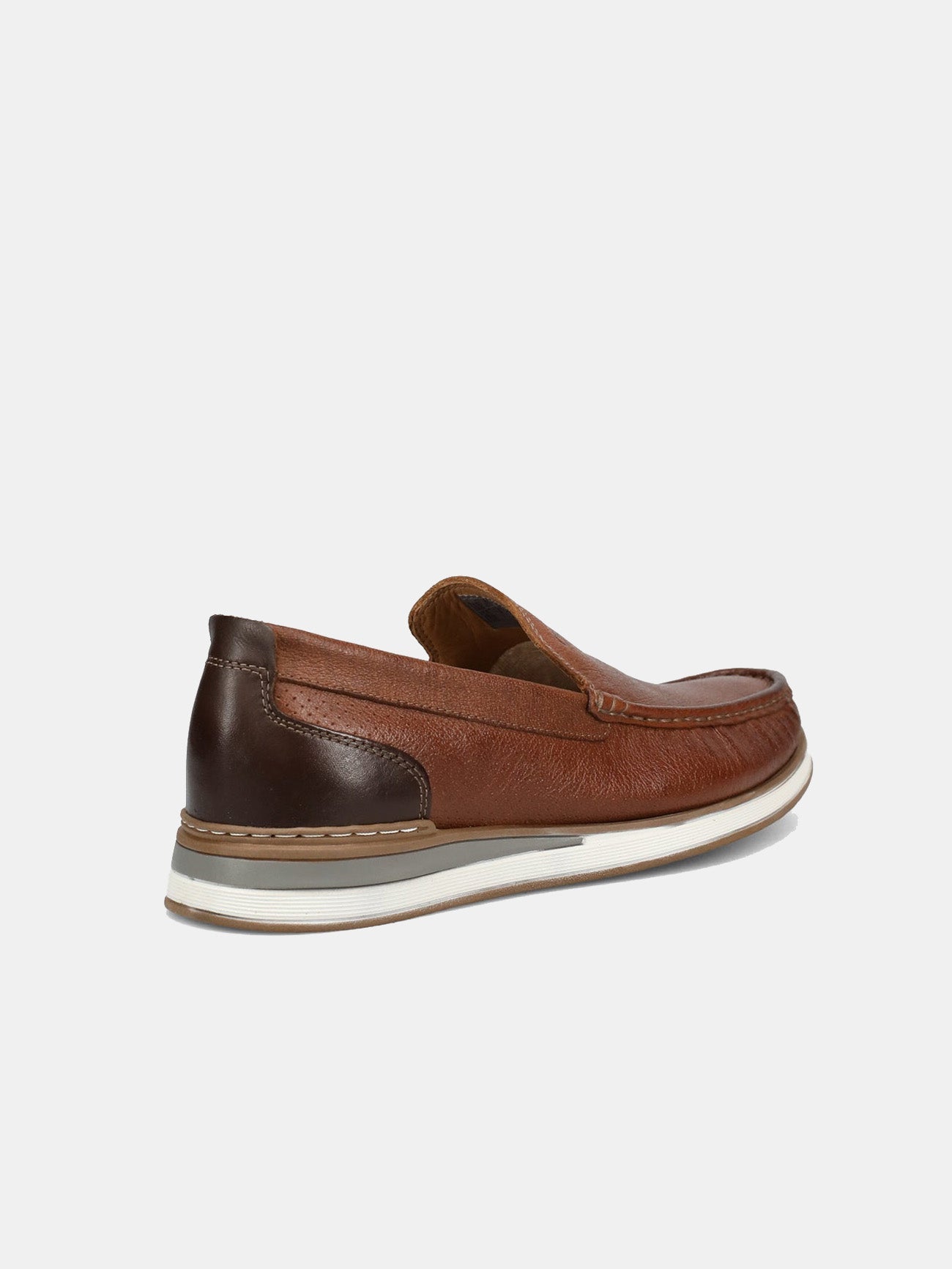 Democrata Men's Denim Flow Moccasin Loafers #color_Brown
