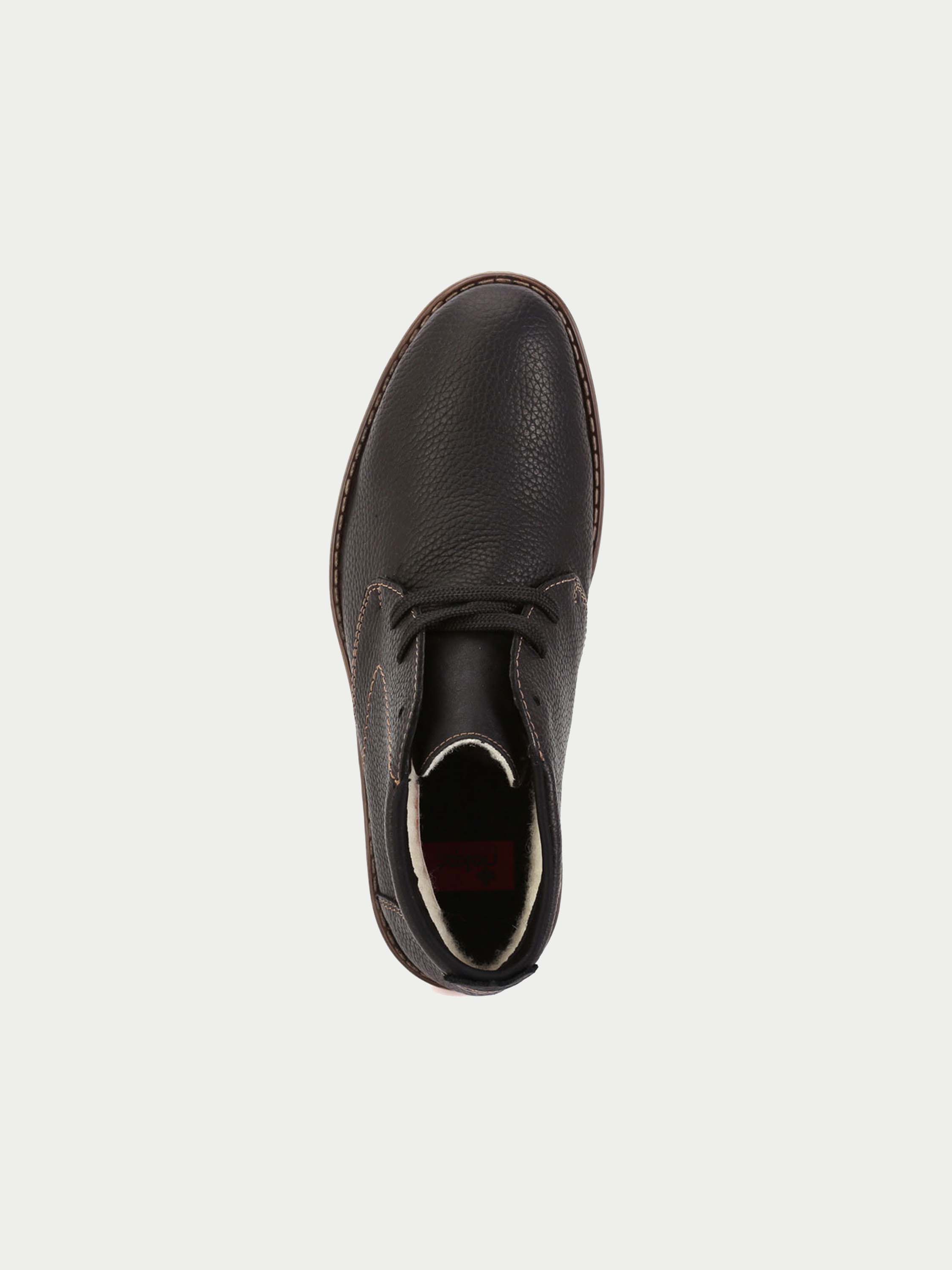 Rieker 13804 Men's Black Lace Up Ankle Boots #color_Black