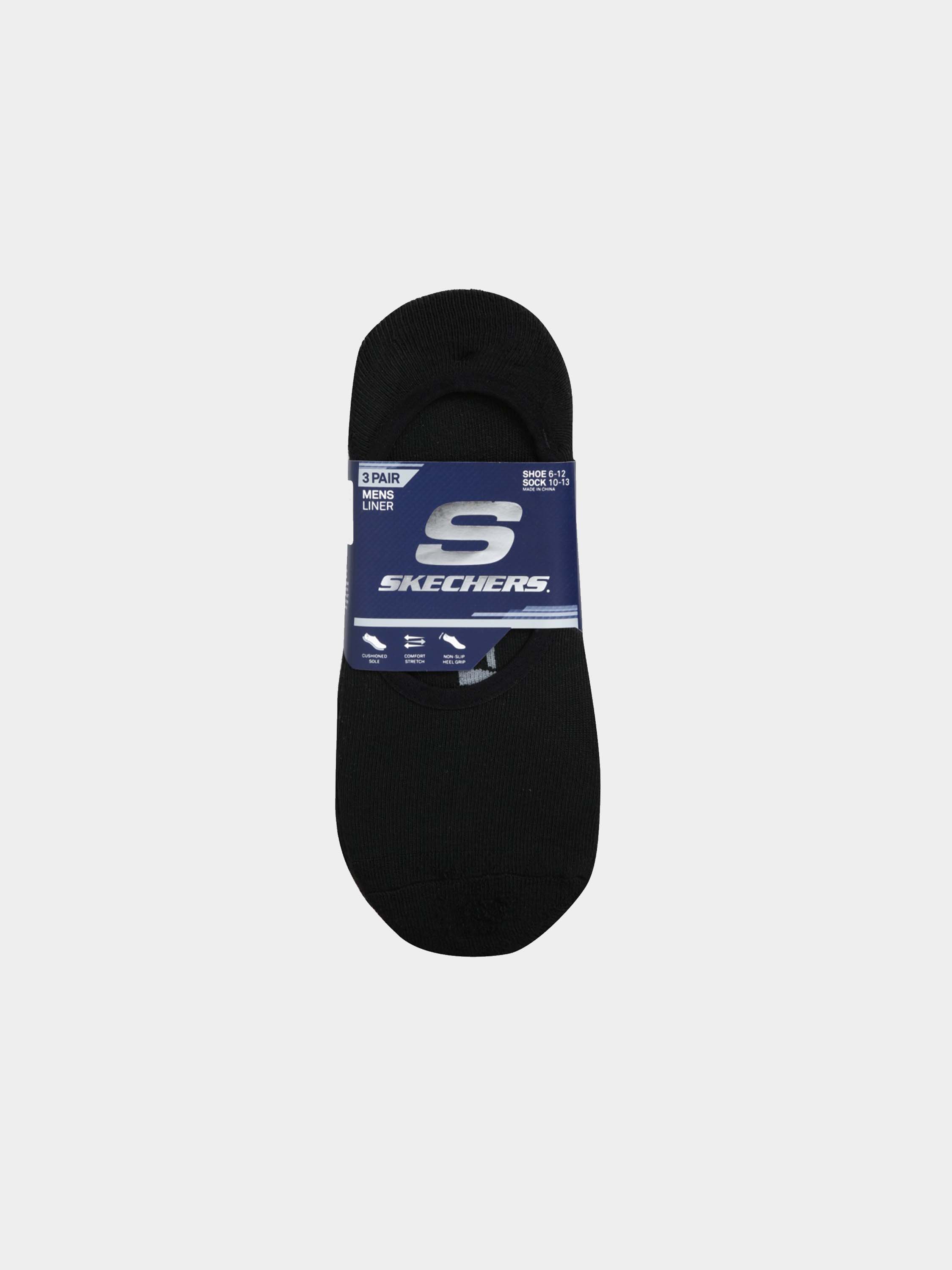 Skechers Men 3 Pairs No Show Socks