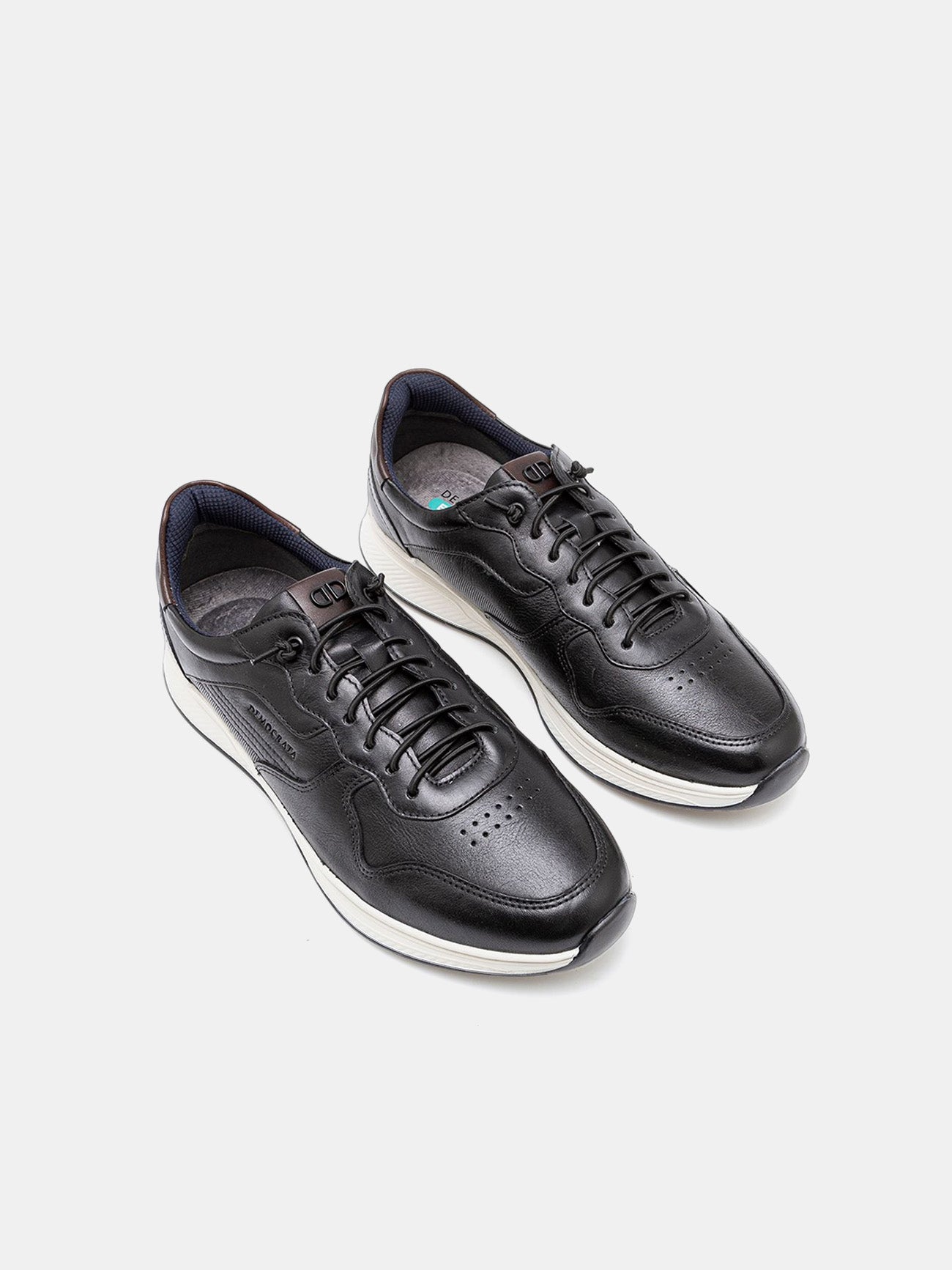 Democrata Men's Journey Extra Soft Denim Shoes #color_Black