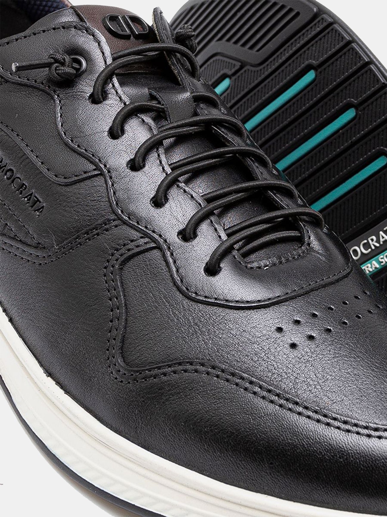 Democrata Men's Journey Extra Soft Denim Shoes #color_Black