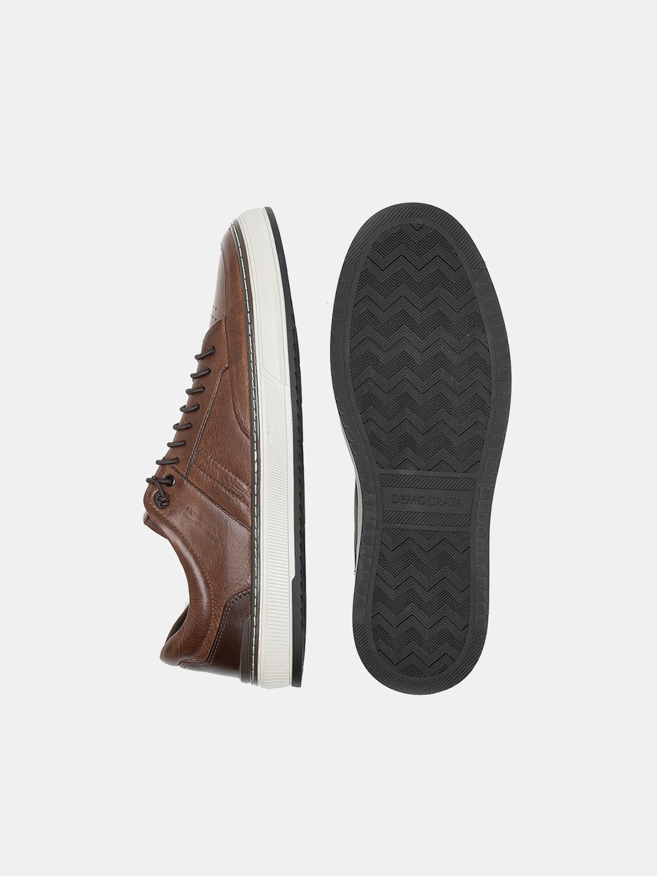 Democrata Men's Denim City Sneakers #color_Brown