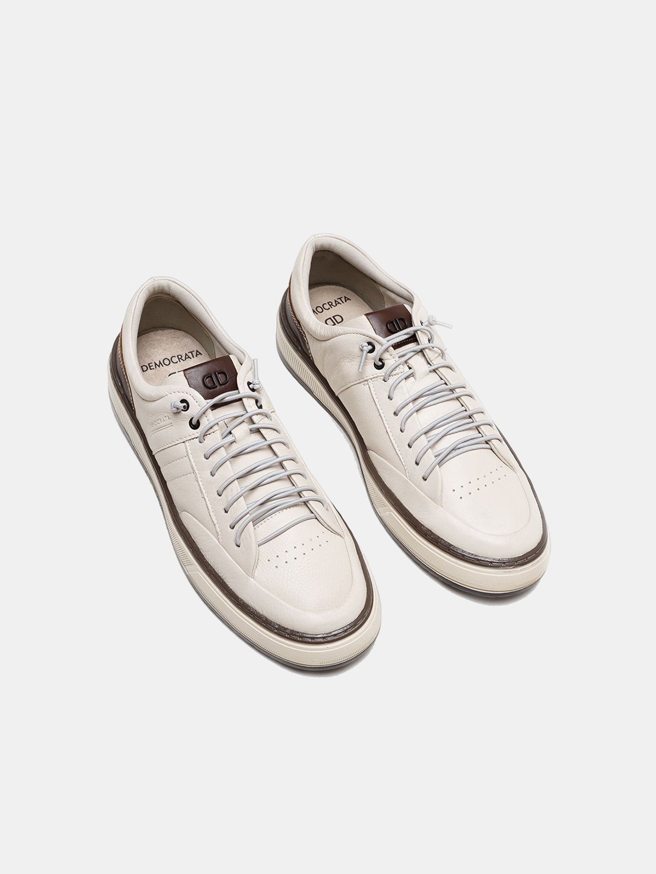 Democrata Men's Denim City Sneakers #color_White