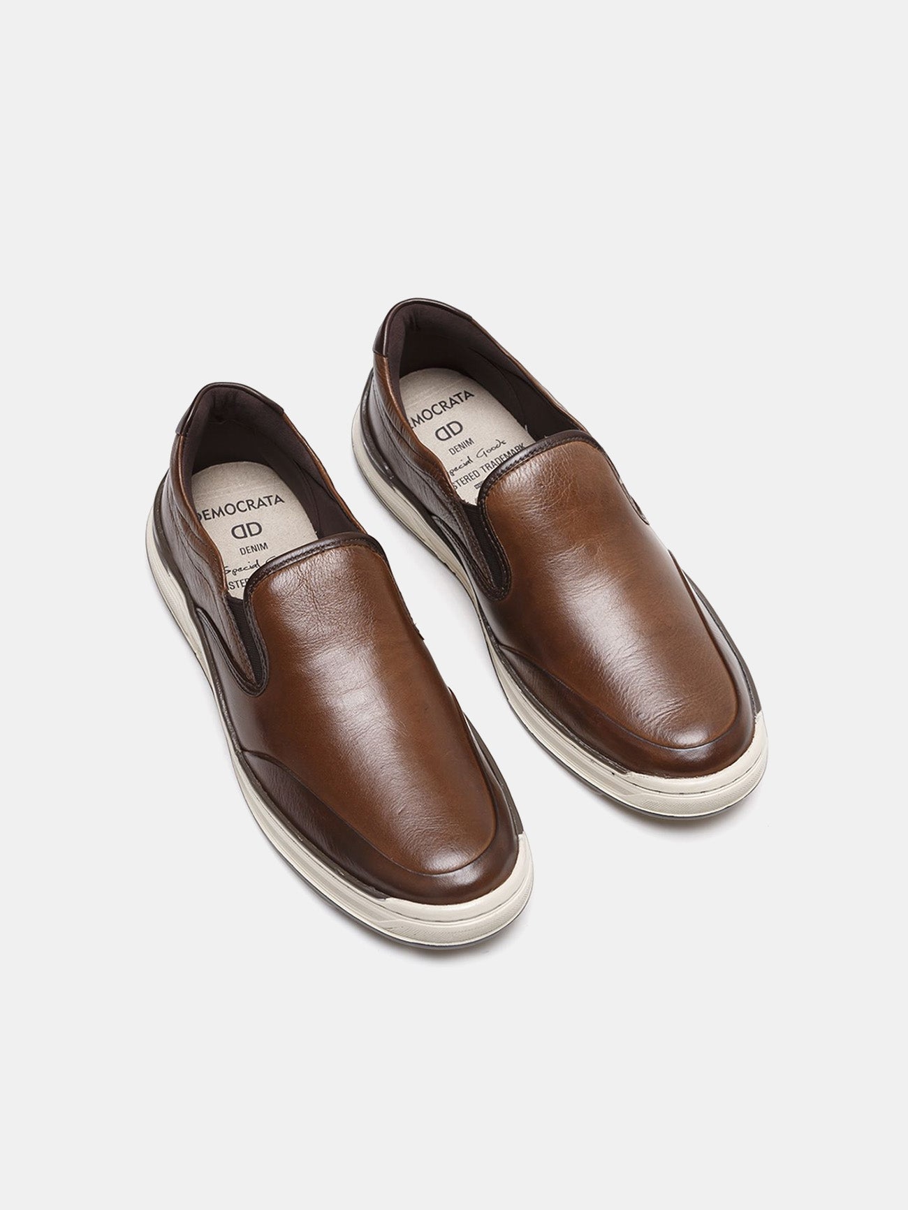 Democrata Men's Denim Loop Shoes #color_Brown