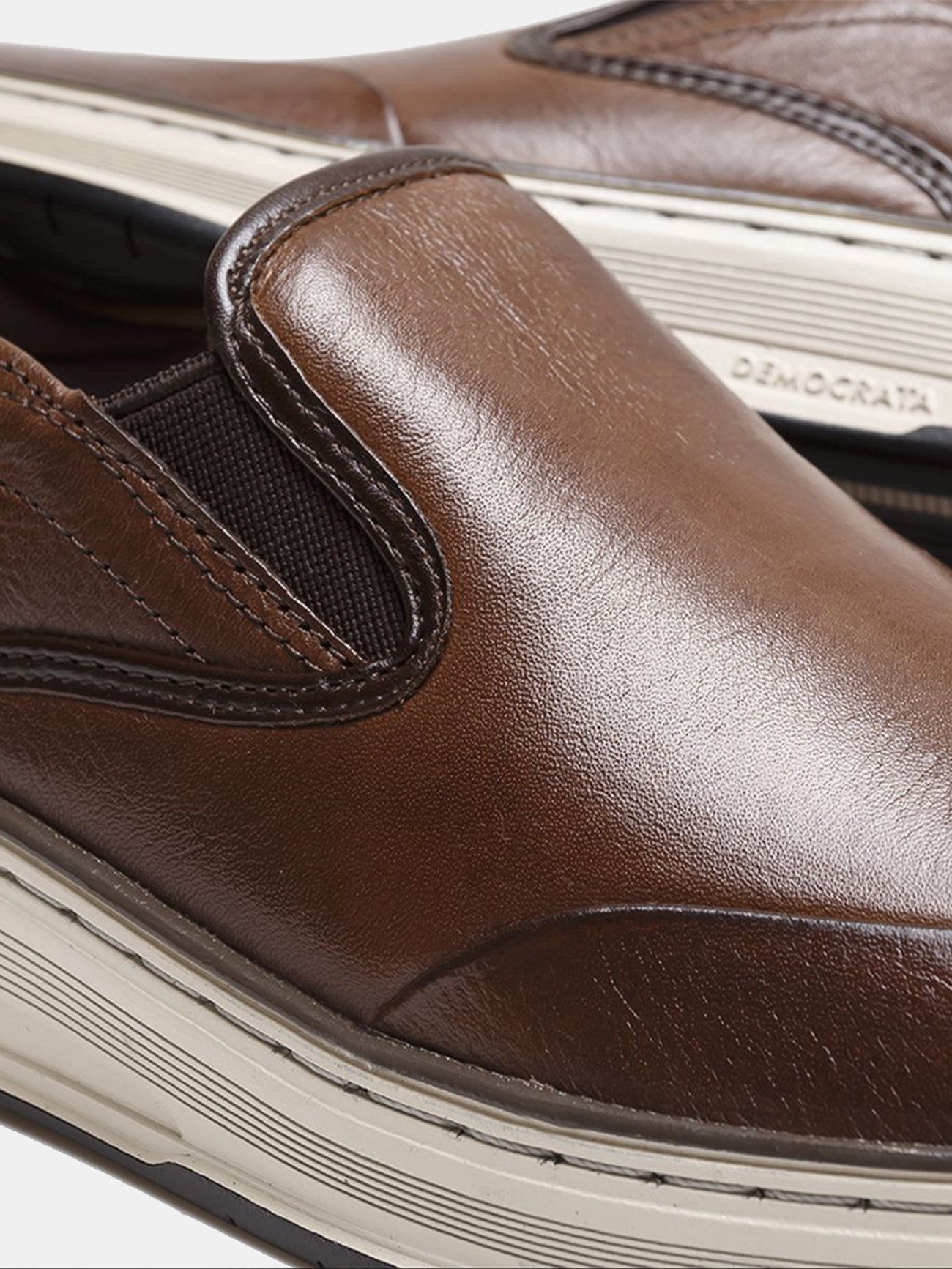 Democrata Men's Denim Loop Shoes #color_Brown