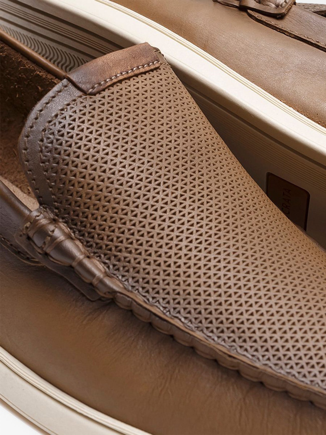 Democrata Men's Easy Bari Moccasin Shoes #color_Beige