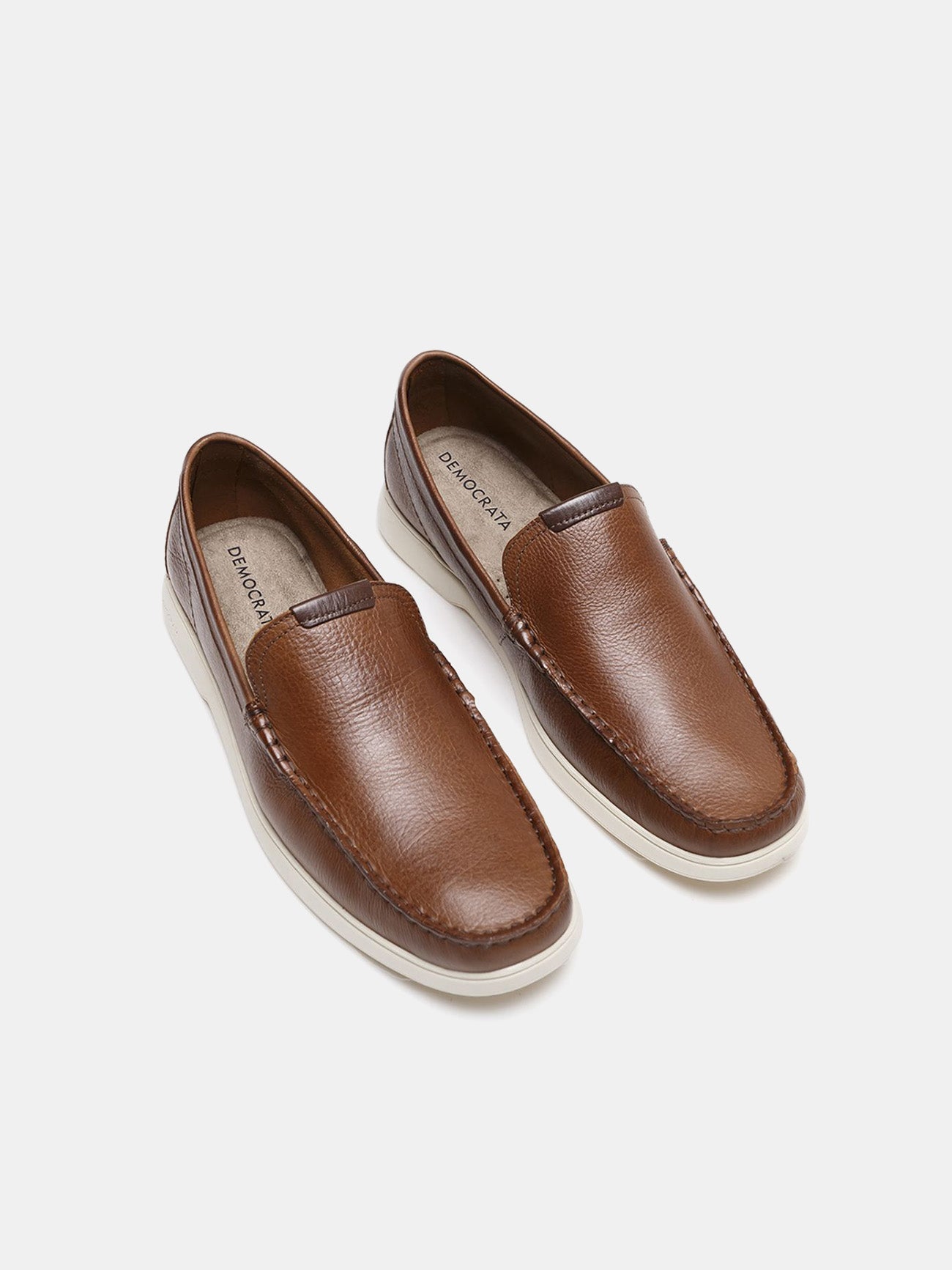 Democrata Men's Easy Bari Moccasin Shoes #color_Brown