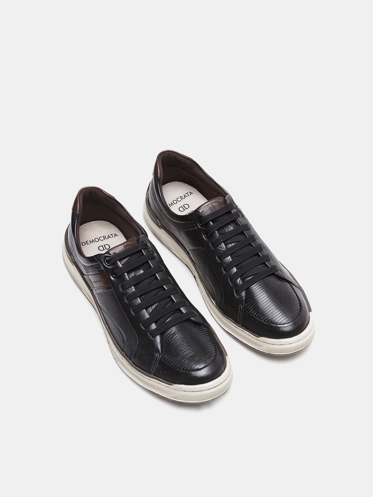 Democrata 151201 Men's Denim Loop Shoes #color_Black