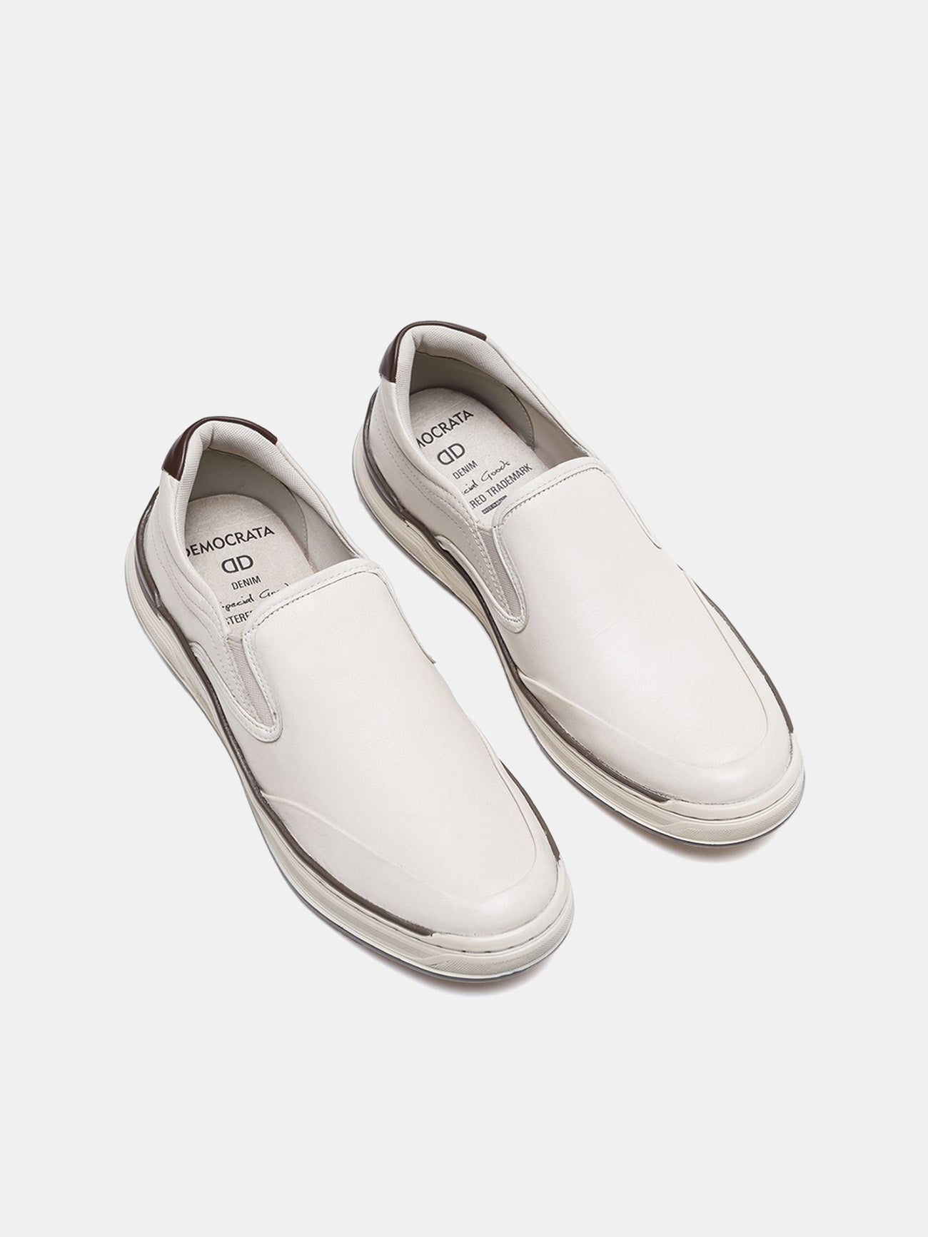Democrata Men's Denim Loop Shoes #color_White