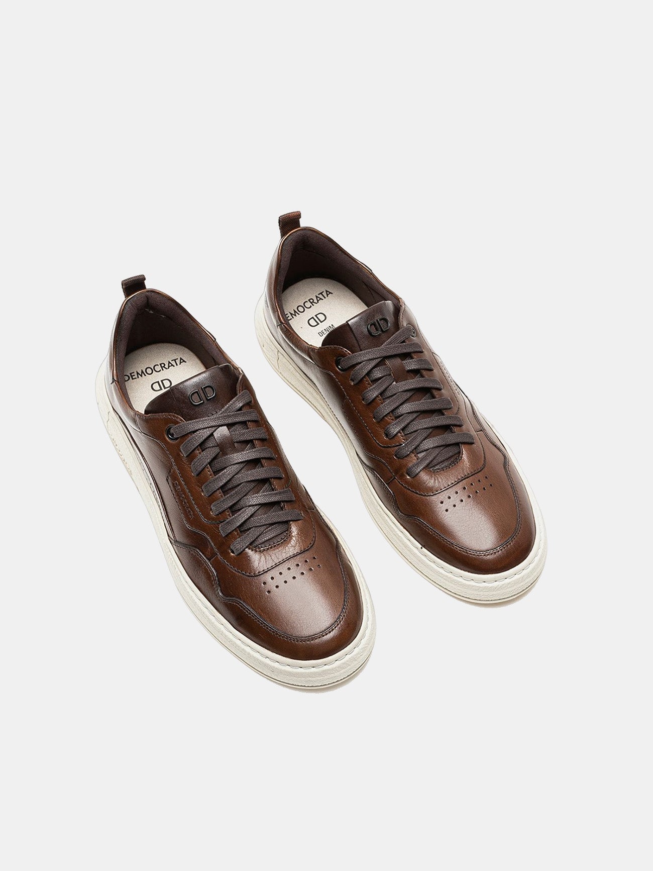 Democrata Men's Denim Jake Lace Sneakers #color_Tan