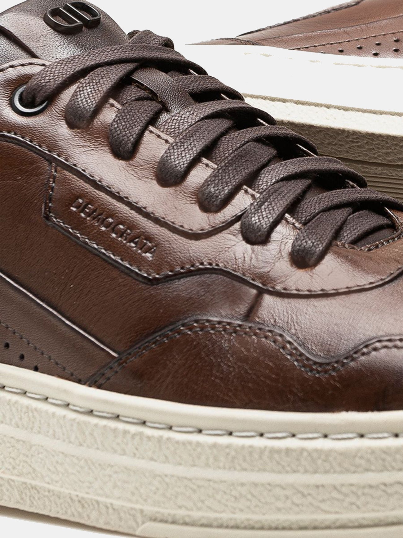 Democrata Men's Denim Jake Lace Sneakers #color_Tan