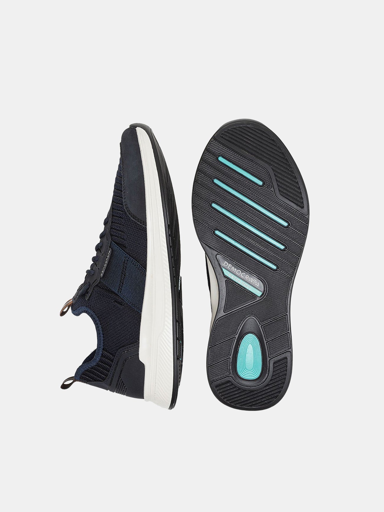 Democrata Men's Journey Extra Soft Denim Shoes #color_Navy