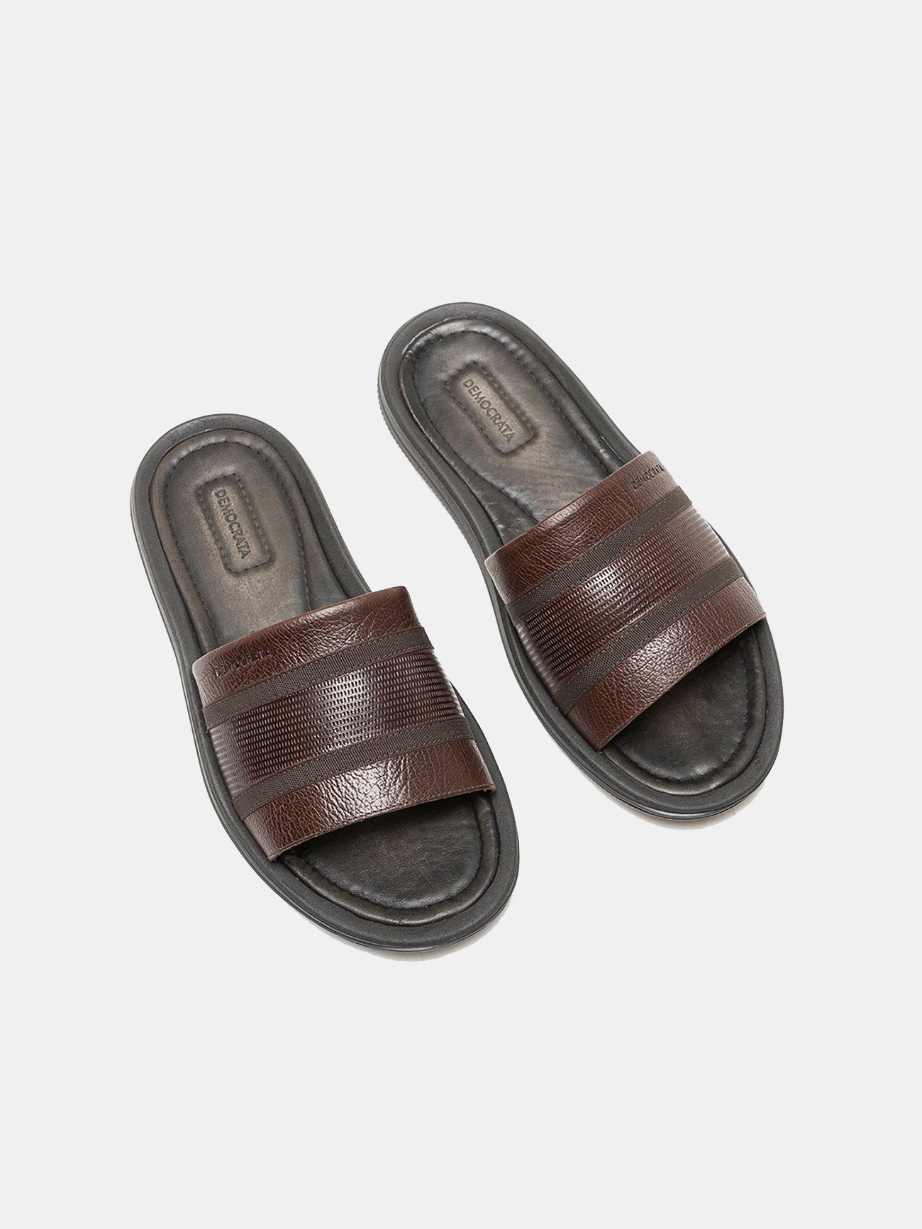 Democrata Men's Easy Groove Sandals #color_Brown
