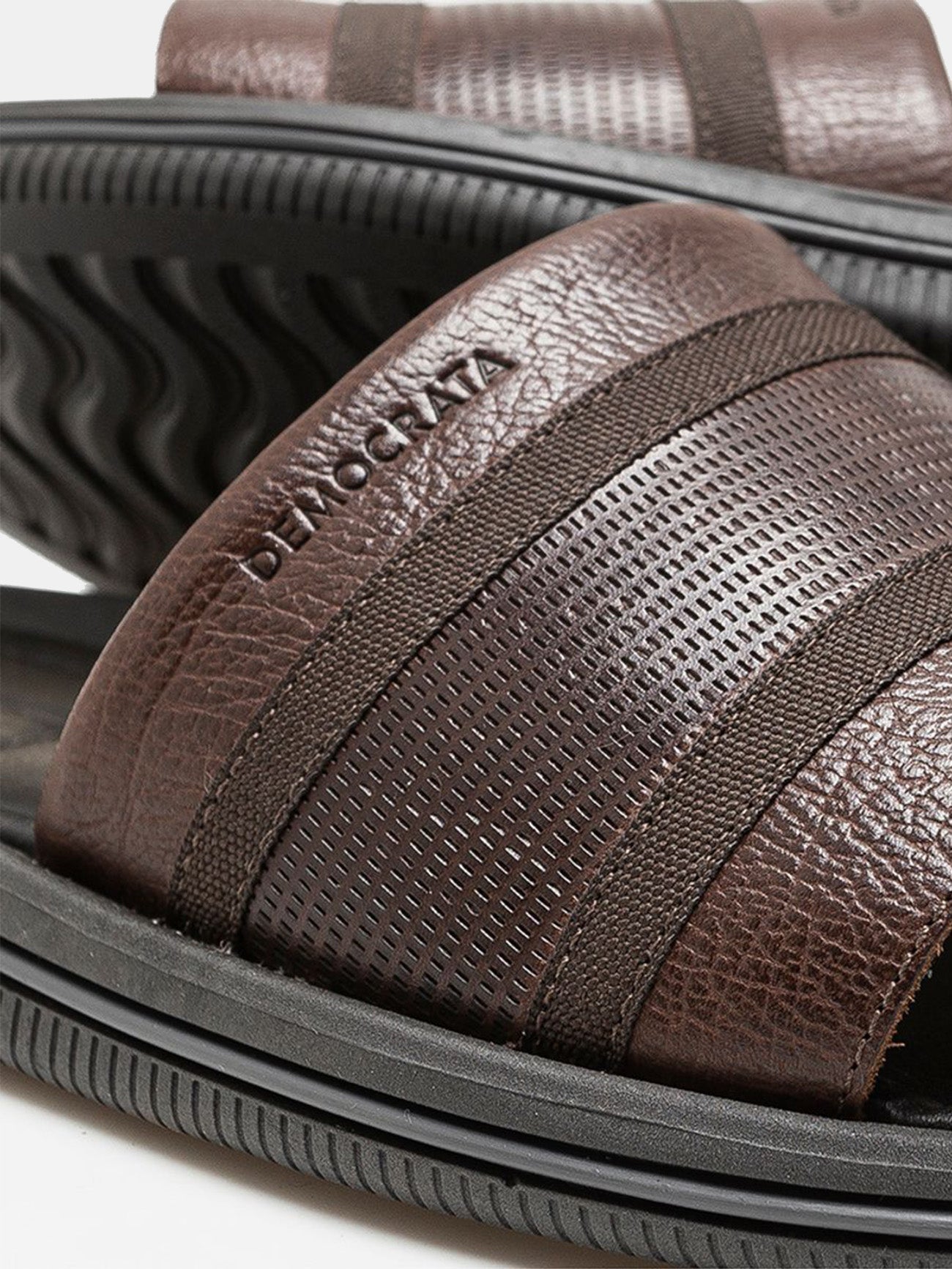 Democrata Men's Easy Groove Sandals #color_Brown