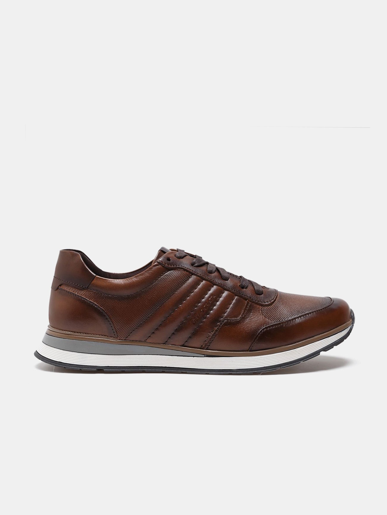 Democrata Men's Denim Grow Hi-Soft 32 Sneakers #color_Brown