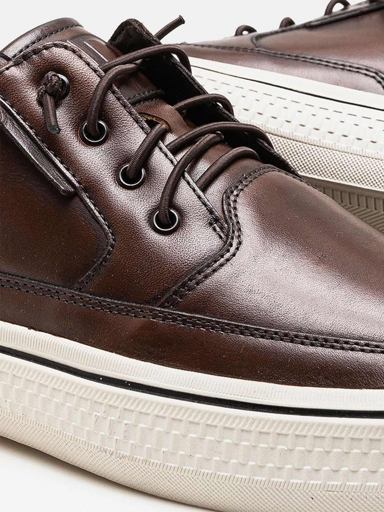 Democrata Men's Fender Denim Leather Sneakers #color_Tan