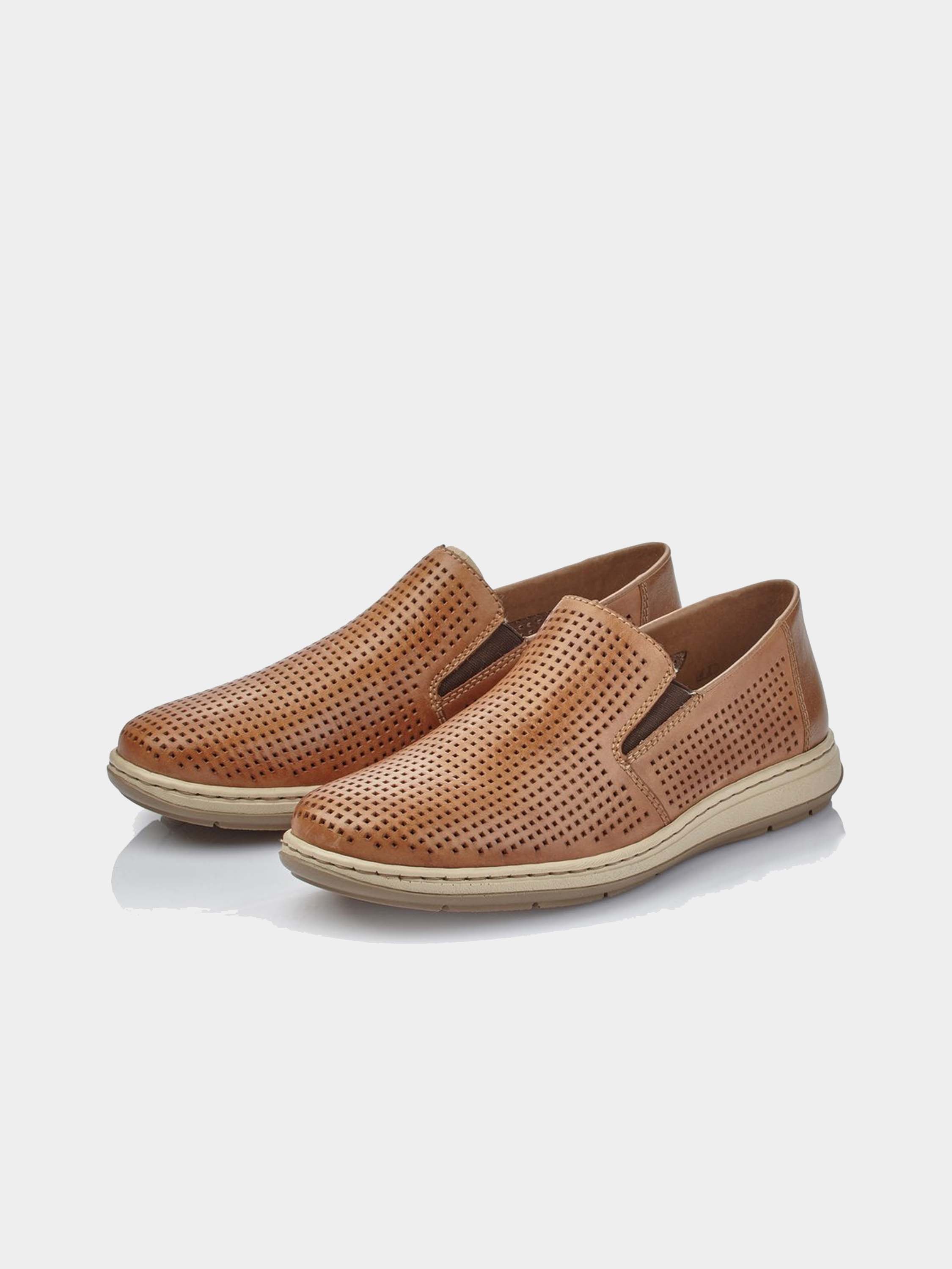 Rieker 17376 Men's Slip On Shoes #color_Tan