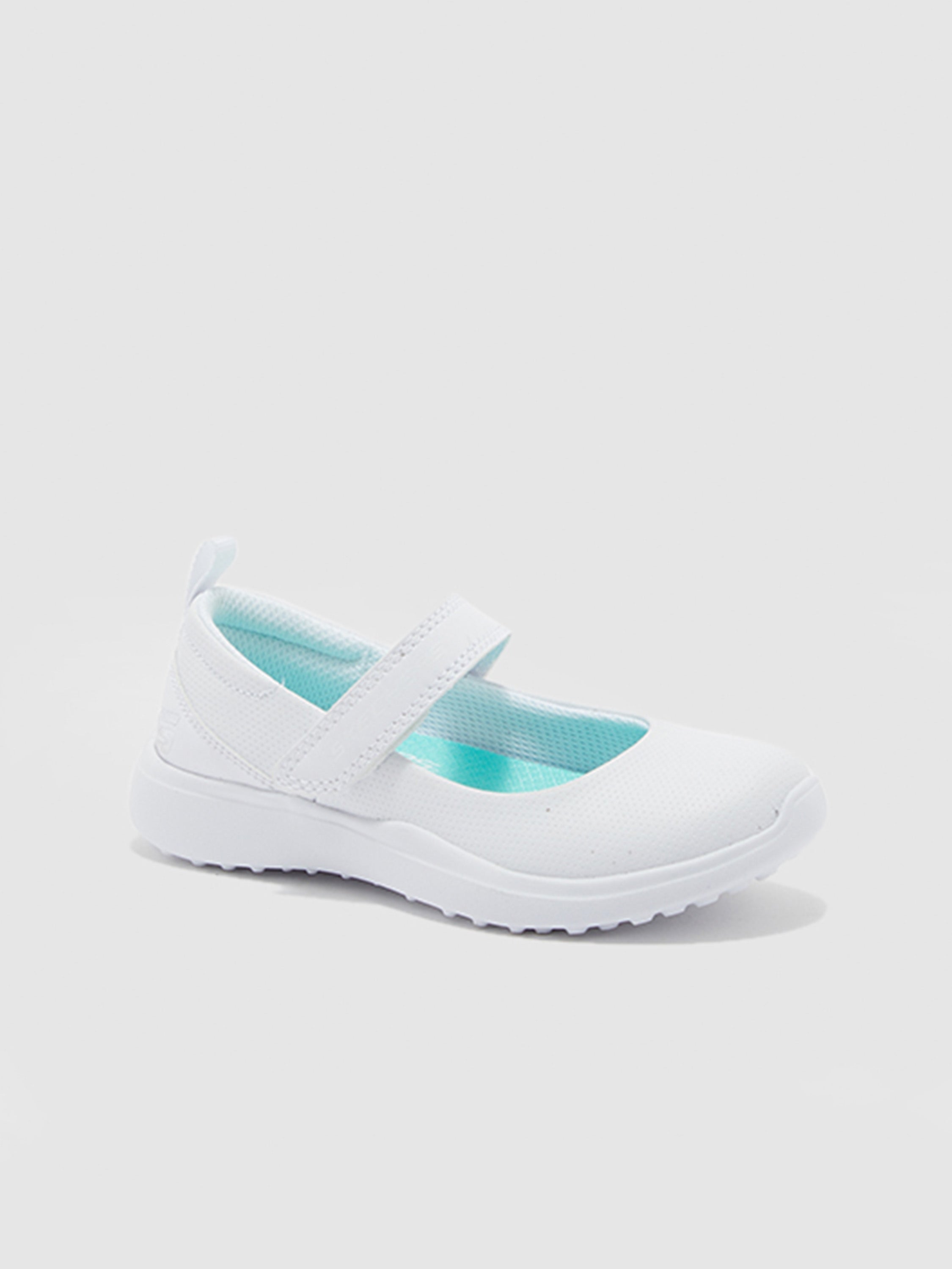 Skechers Girls Microburst - Scholar Holler Shoes #color_White