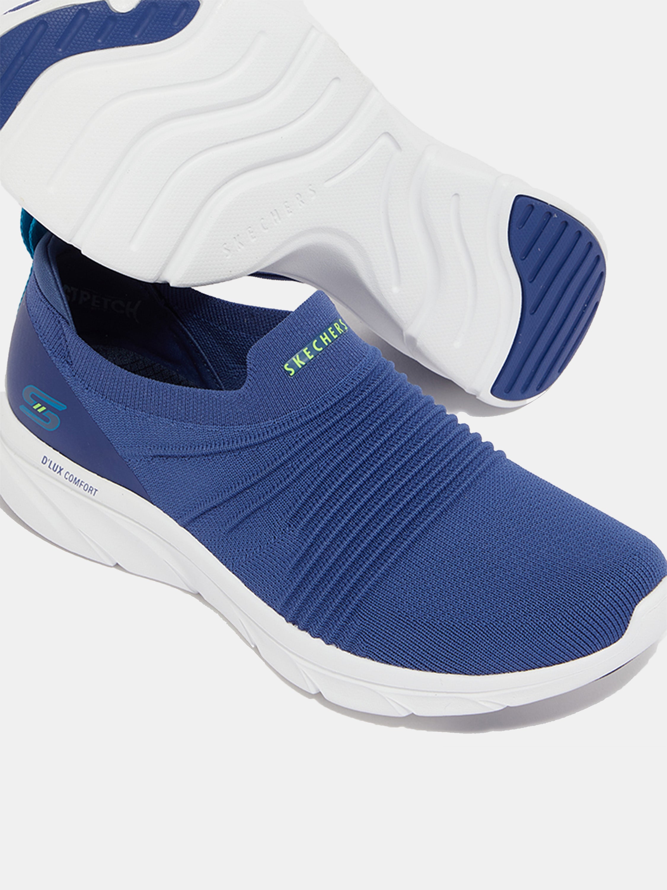 Skechers Women's D'LUX Comfort - Glow Time Trainers #color_Navy