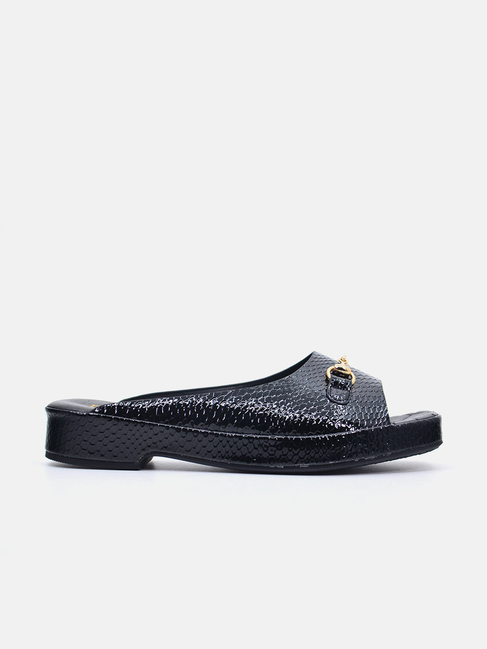 Michelle Morgan 114RJ93E Women's Flat Sandals #color_Black