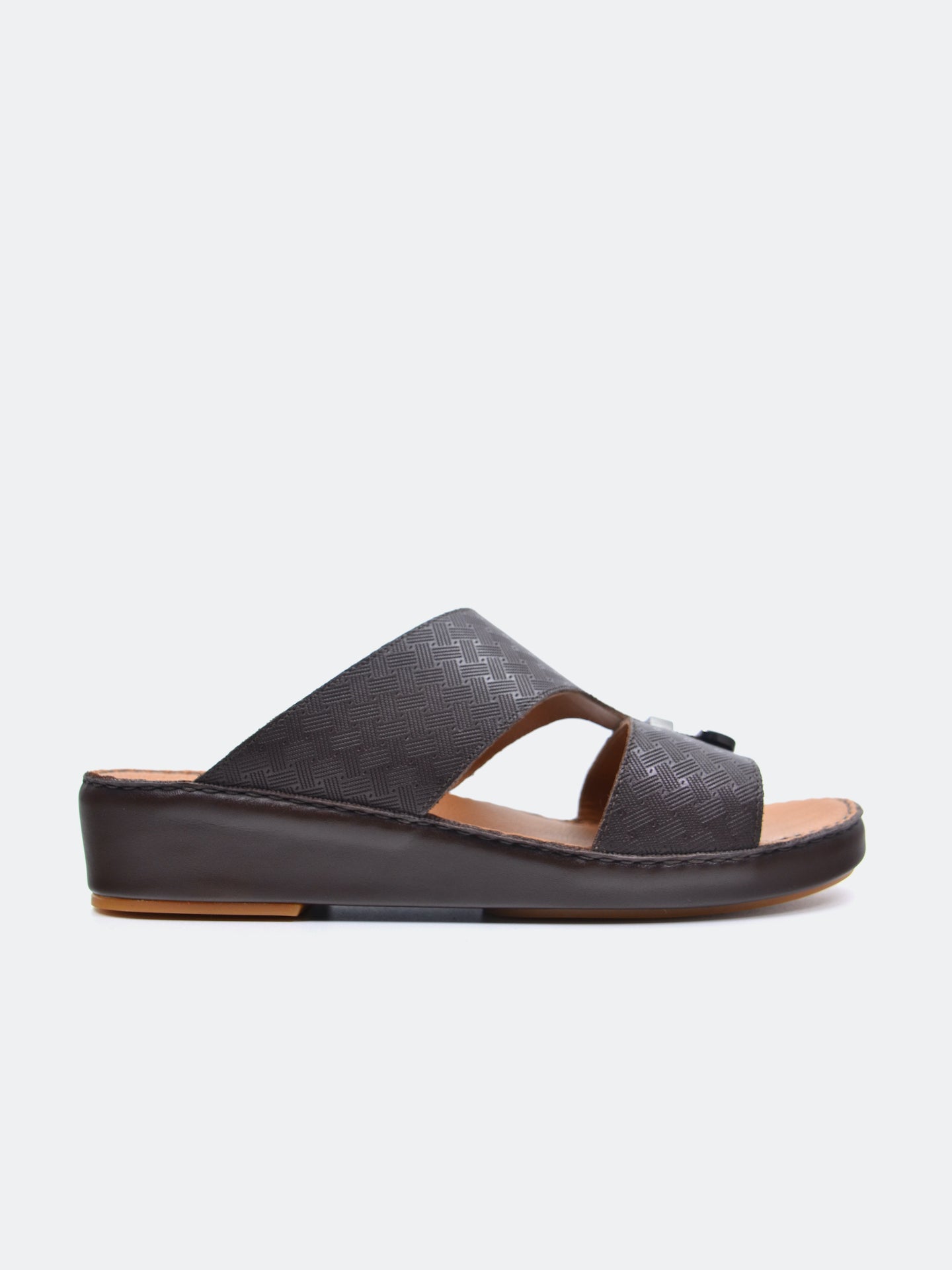 Barjeel Uno B-14 Men's Arabic Sandals #color_Brown