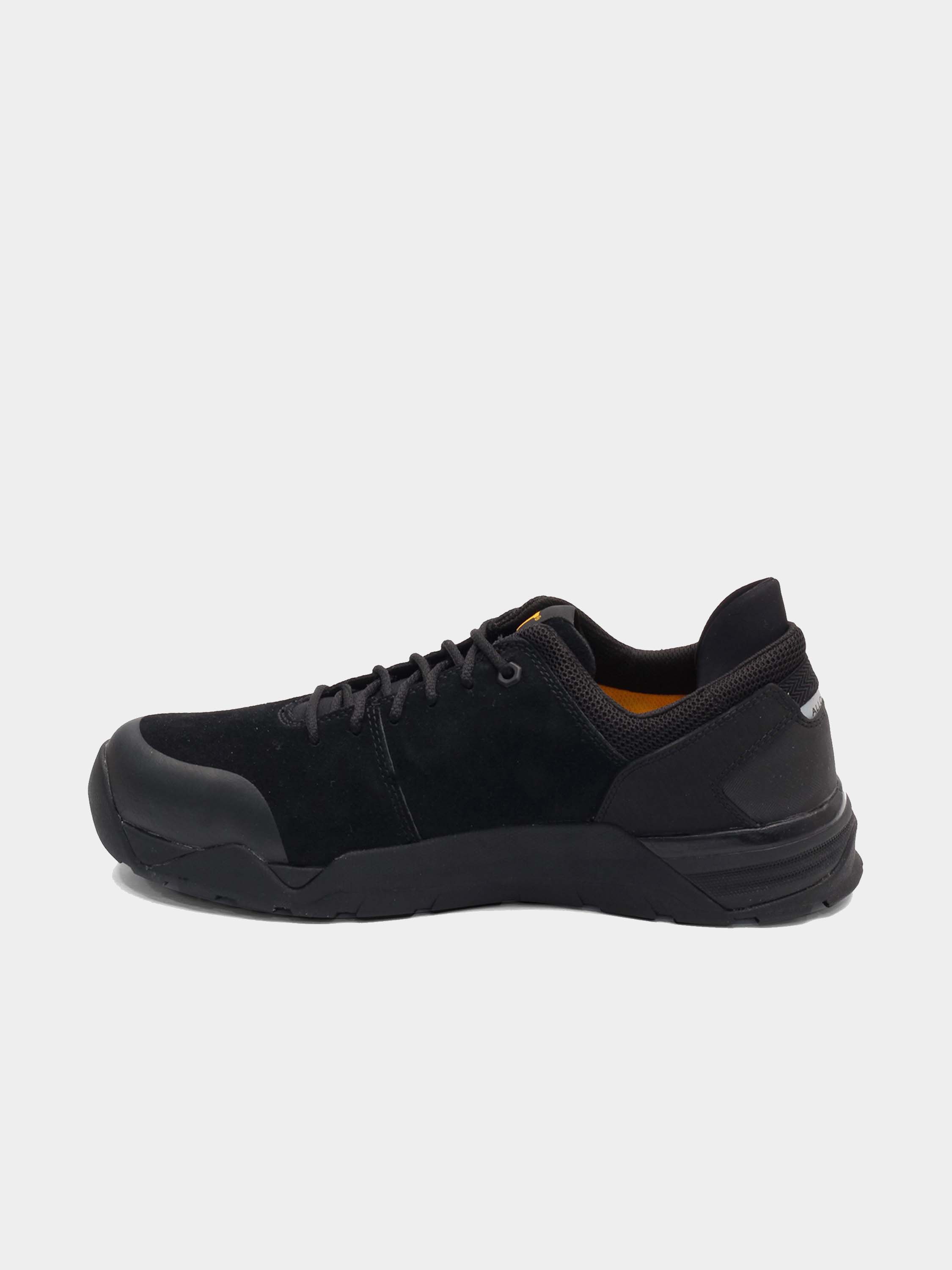 Caterpillar Men's Sprint Suede Alloy Toe Work Shoe #color_Black