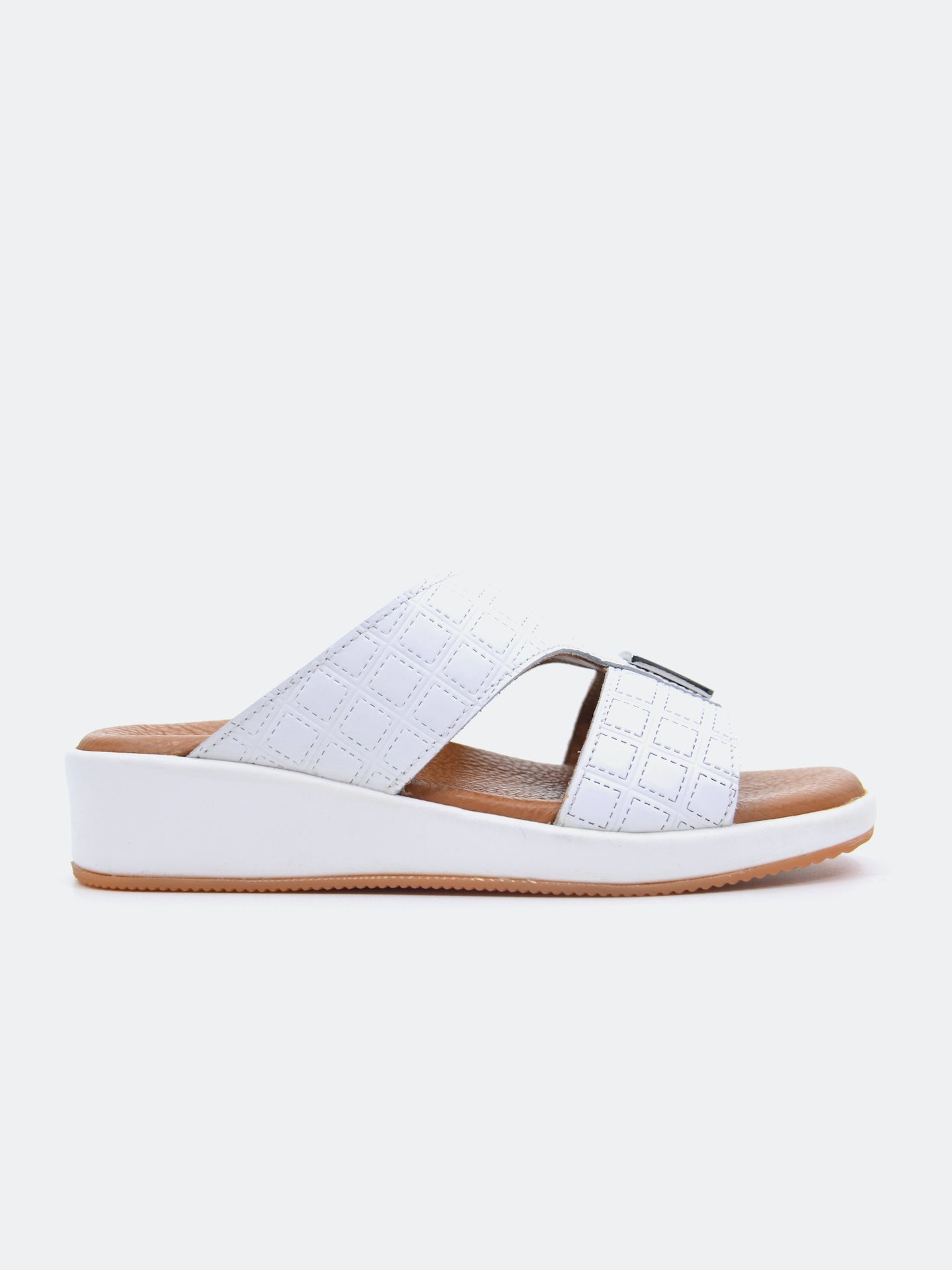 Barjeel Uno TAM-107 Boys Arabic Sandals #color_White