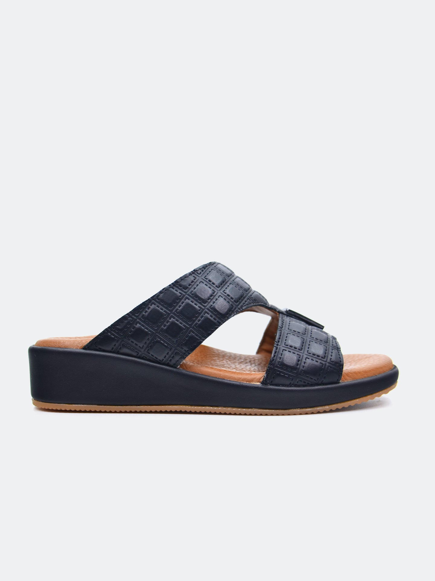 Barjeel Uno TAM-107 Boys Arabic Sandals #color_Black