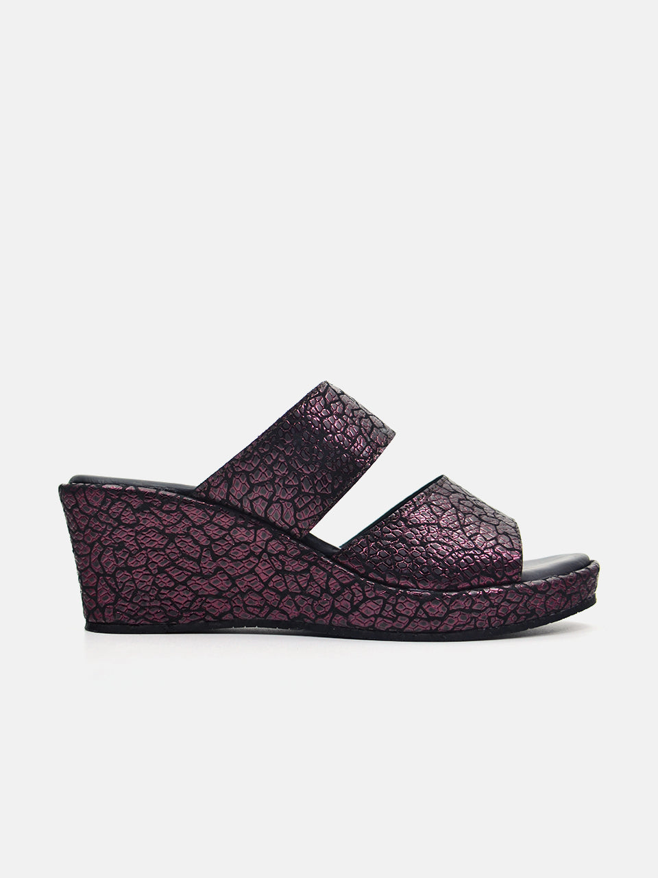 Michelle Morgan MM-302 Women's Wedge Sandals #color_Maroon