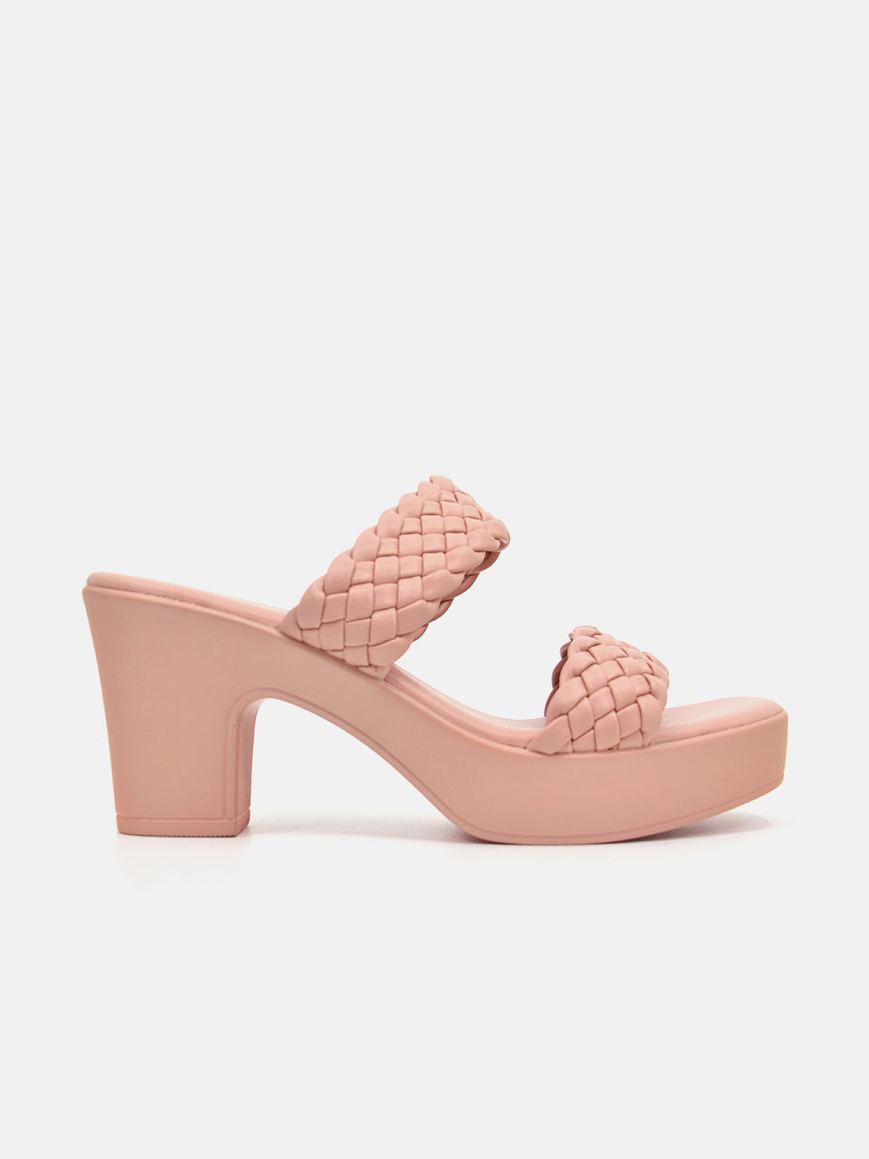 Michelle Morgan 114RJ85E Women's Braided Strap Sandals #color_Pink