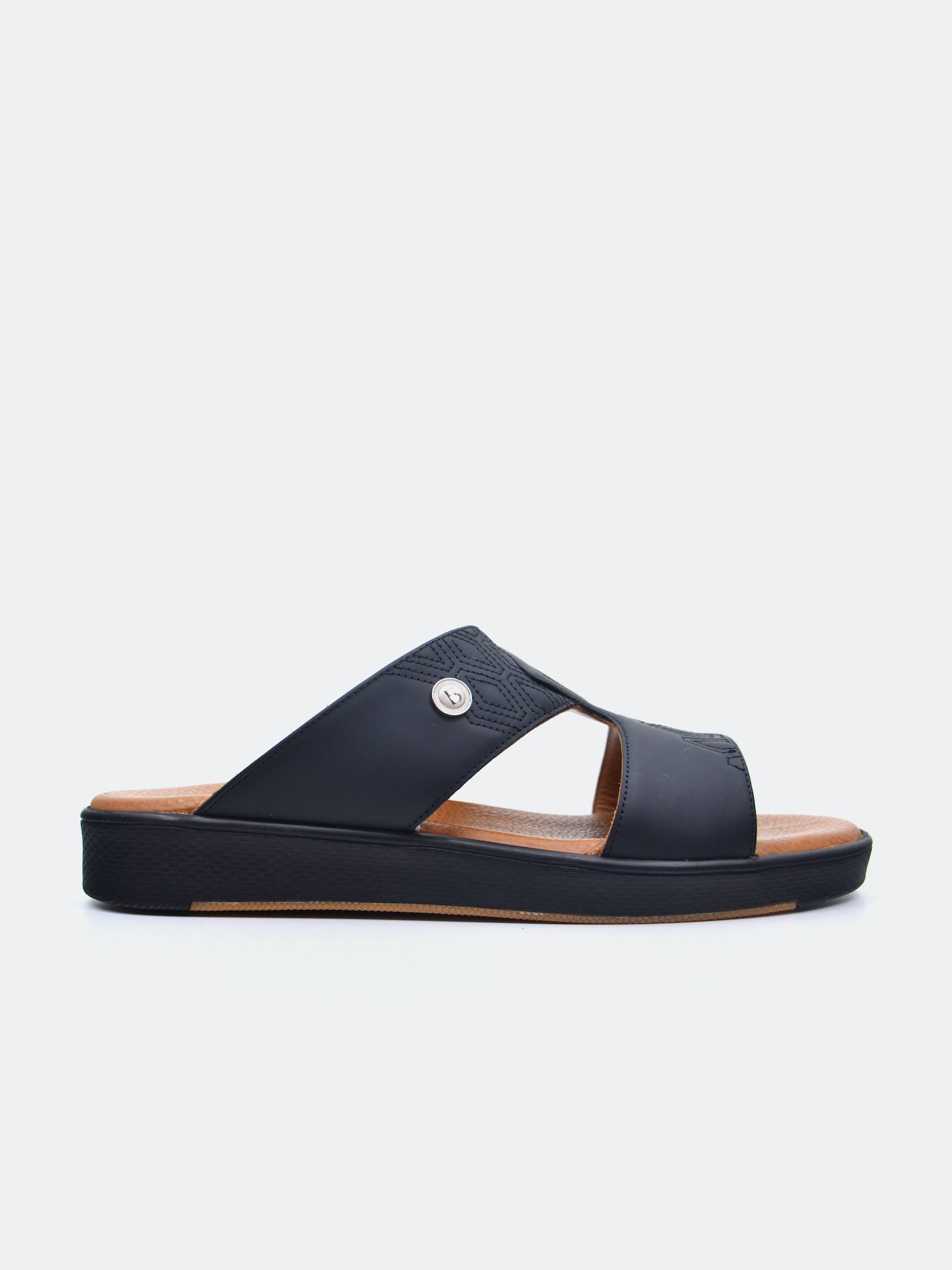 Barjeel Uno B-03 Boys Arabic Sandals #color_Black