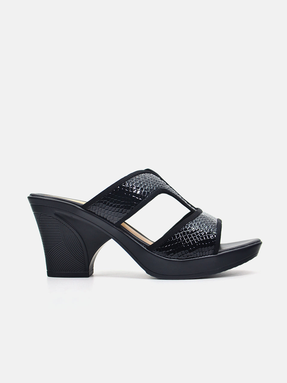 Michelle Morgan 19017-L1 Women's Heeled Sandals #color_Black