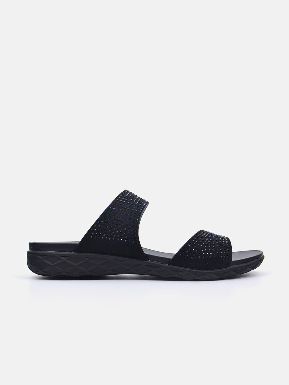 Michelle Morgan 814RJ082 Women's Flat Sandals #color_Black