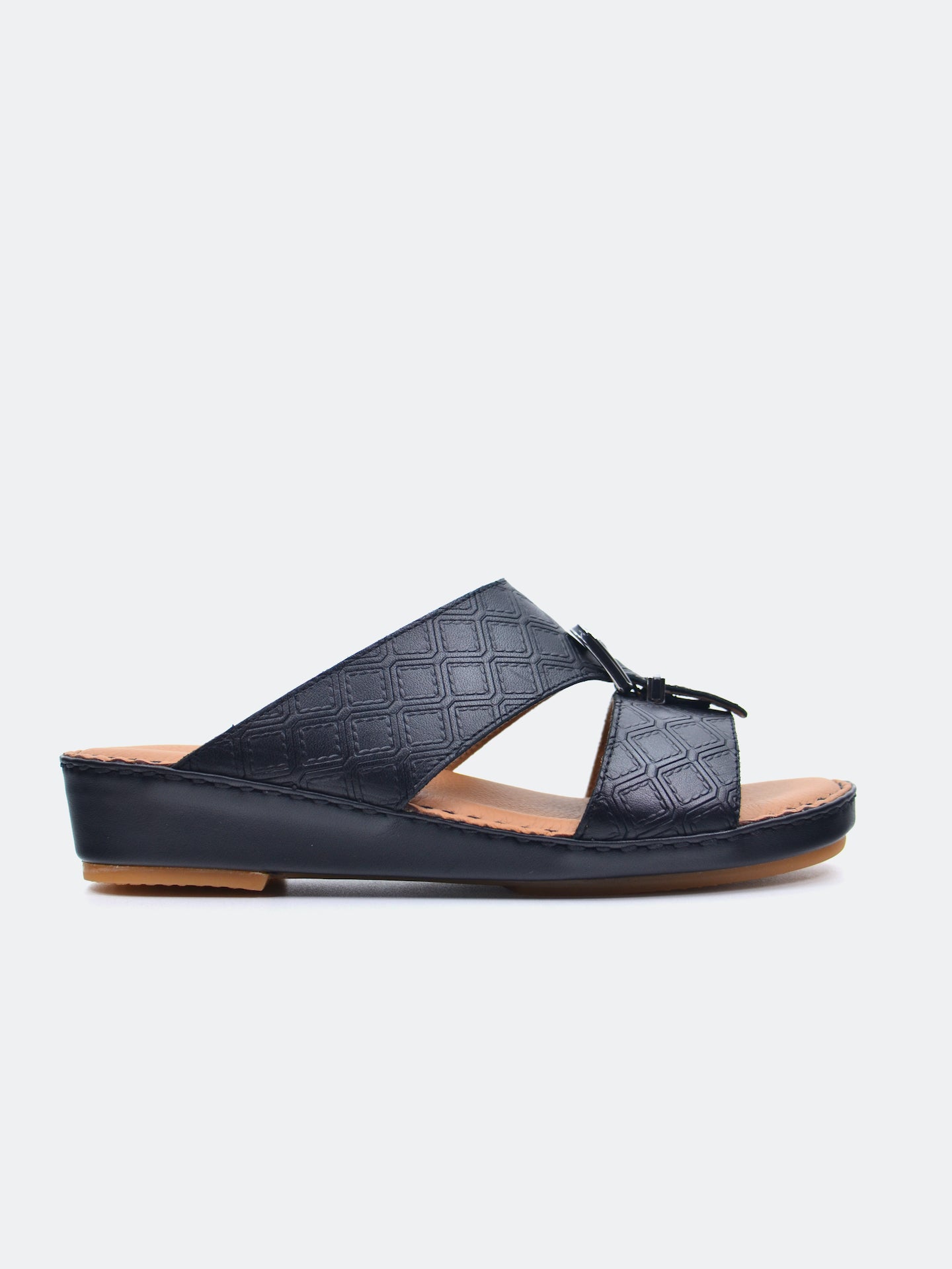 Barjeel Uno B-11 Boys Arabic Sandals #color_Black