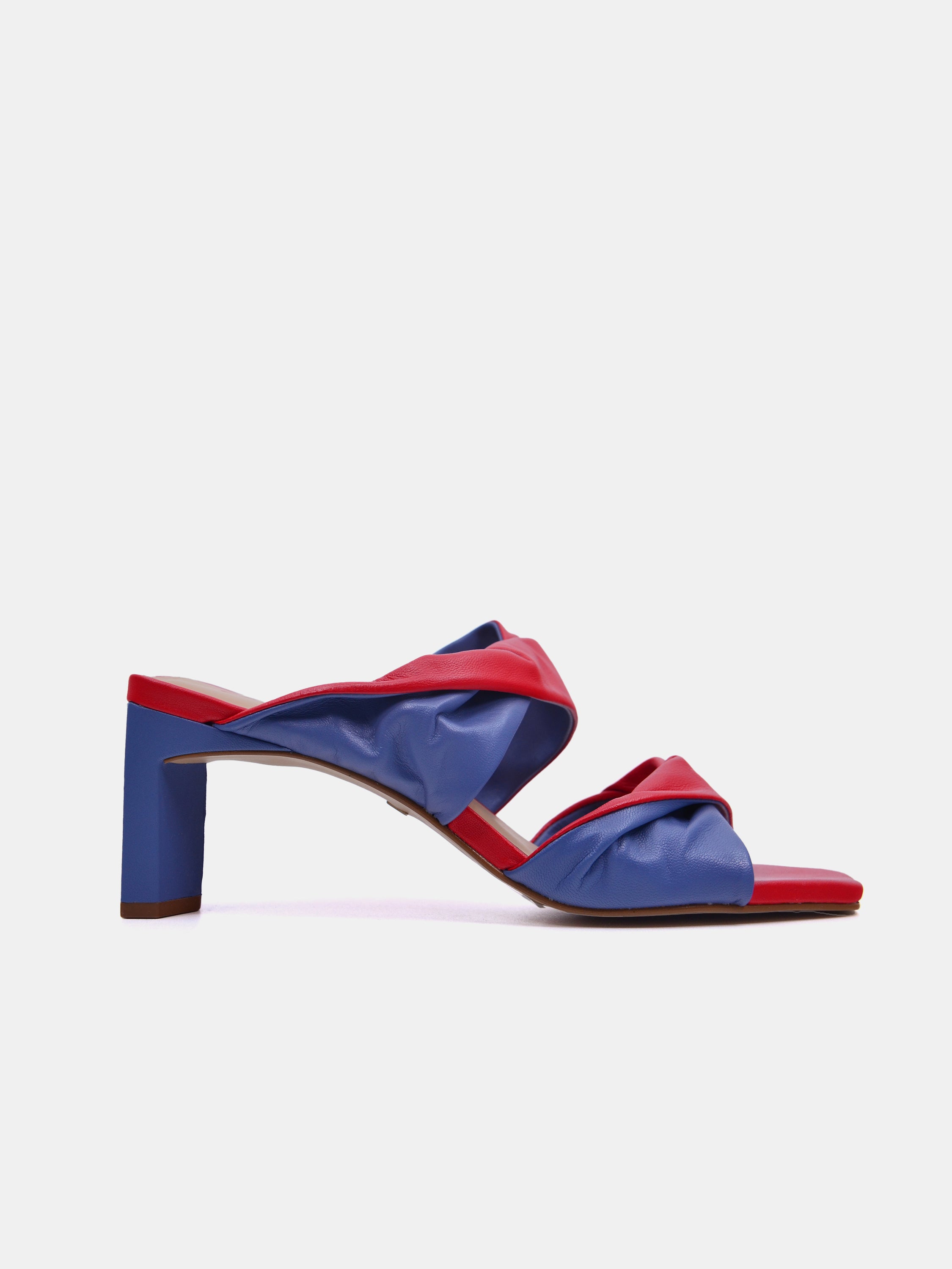 Carrano Women's Duo Twist Middle Leather Sandals #color_Blue