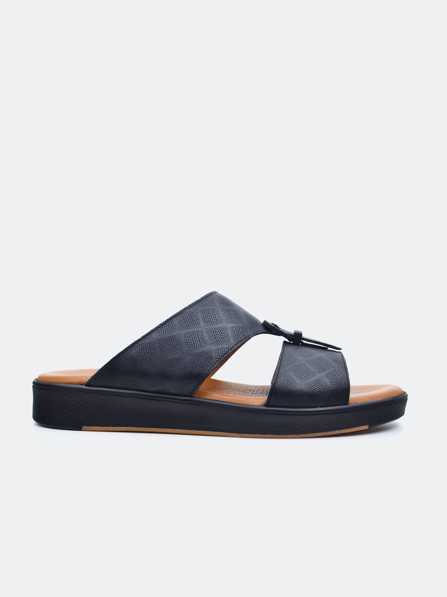 Barjeel Uno SP1-018 Men's Arabic Sandals #color_Black