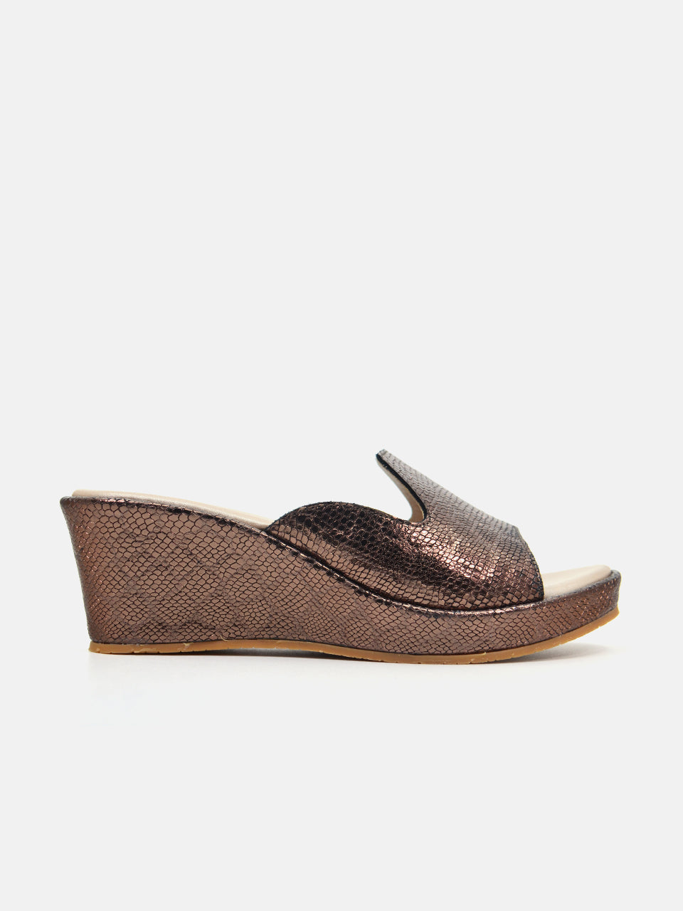 Michelle Morgan MM-300 Women's Wedge Sandals #color_Brown