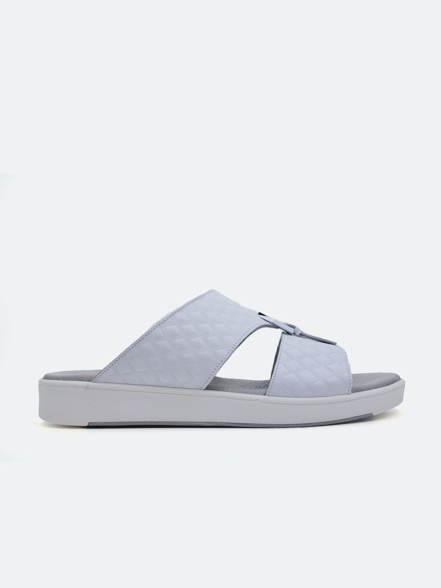 Barjeel Uno B-09 Men's Arabic Sandals #color_White