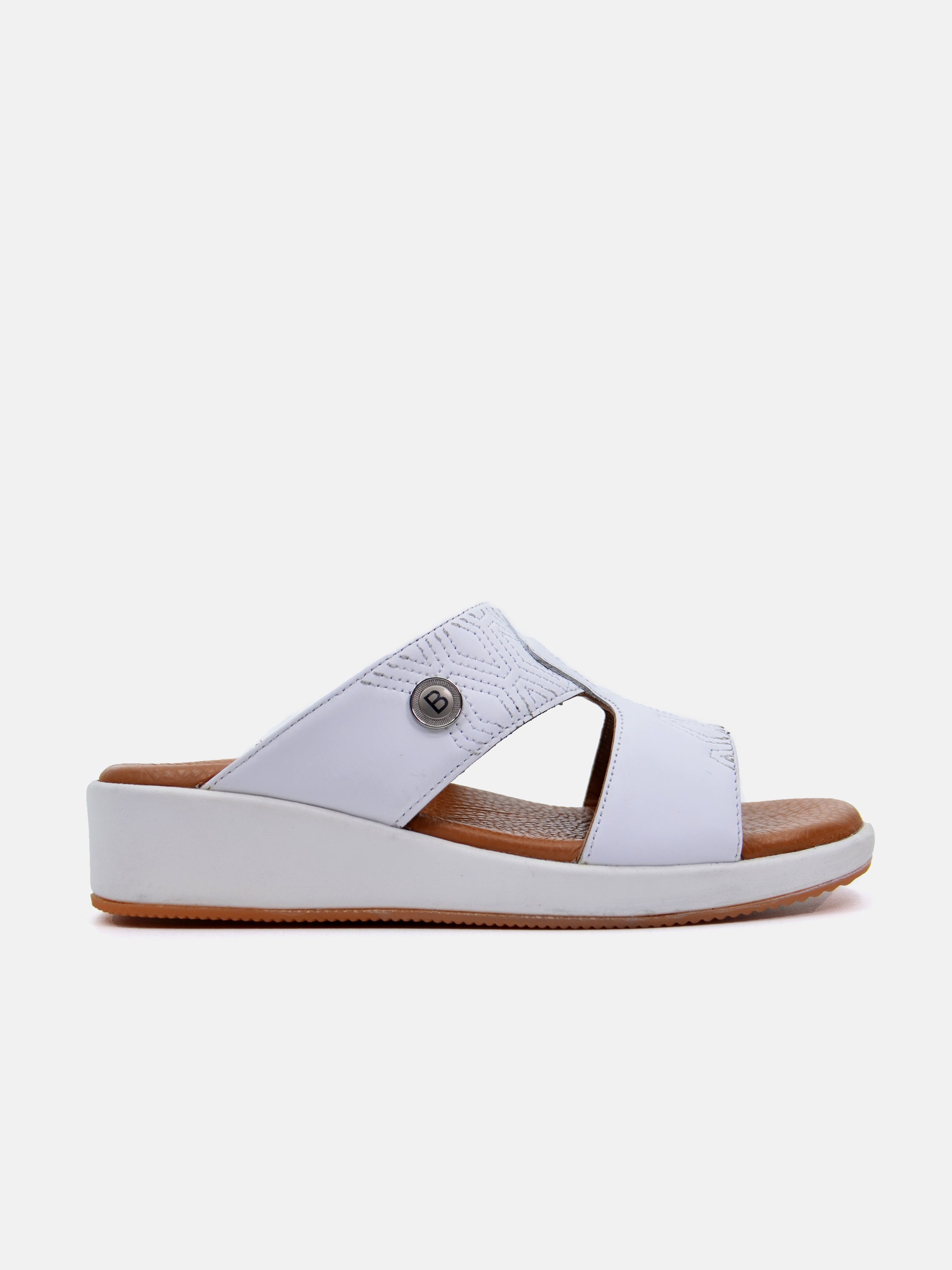 Barjeel Uno B-03 Boys Arabic Sandals #color_White