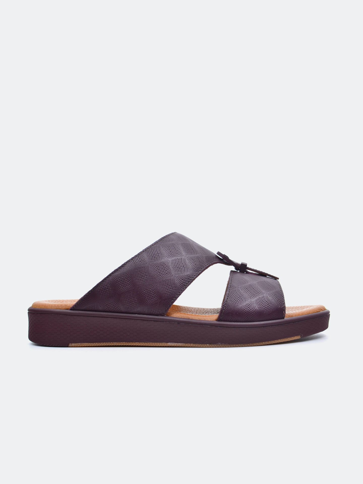 Barjeel Uno SP1-018 Men's Arabic Sandals #color_Maroon