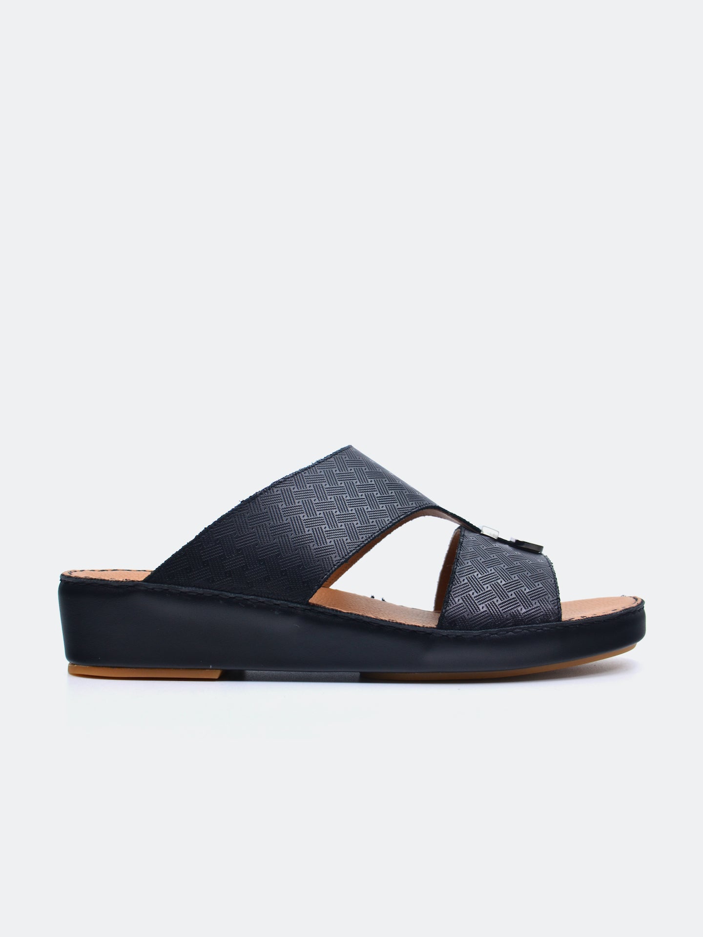 Barjeel Uno B-14 Men's Arabic Sandals #color_Black