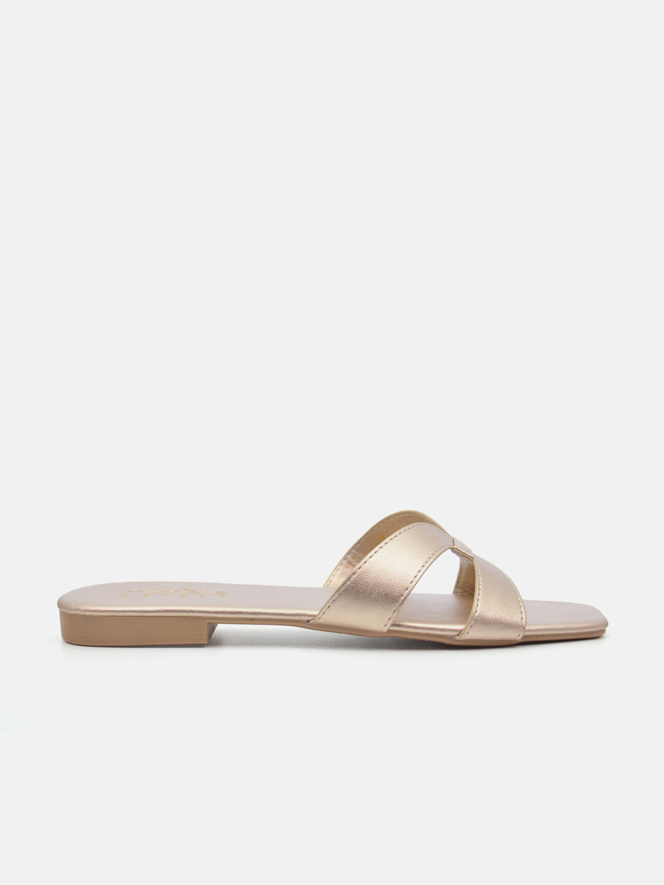 Michelle Morgan 114RJ80B Women's Flat Sandals #color_Gold