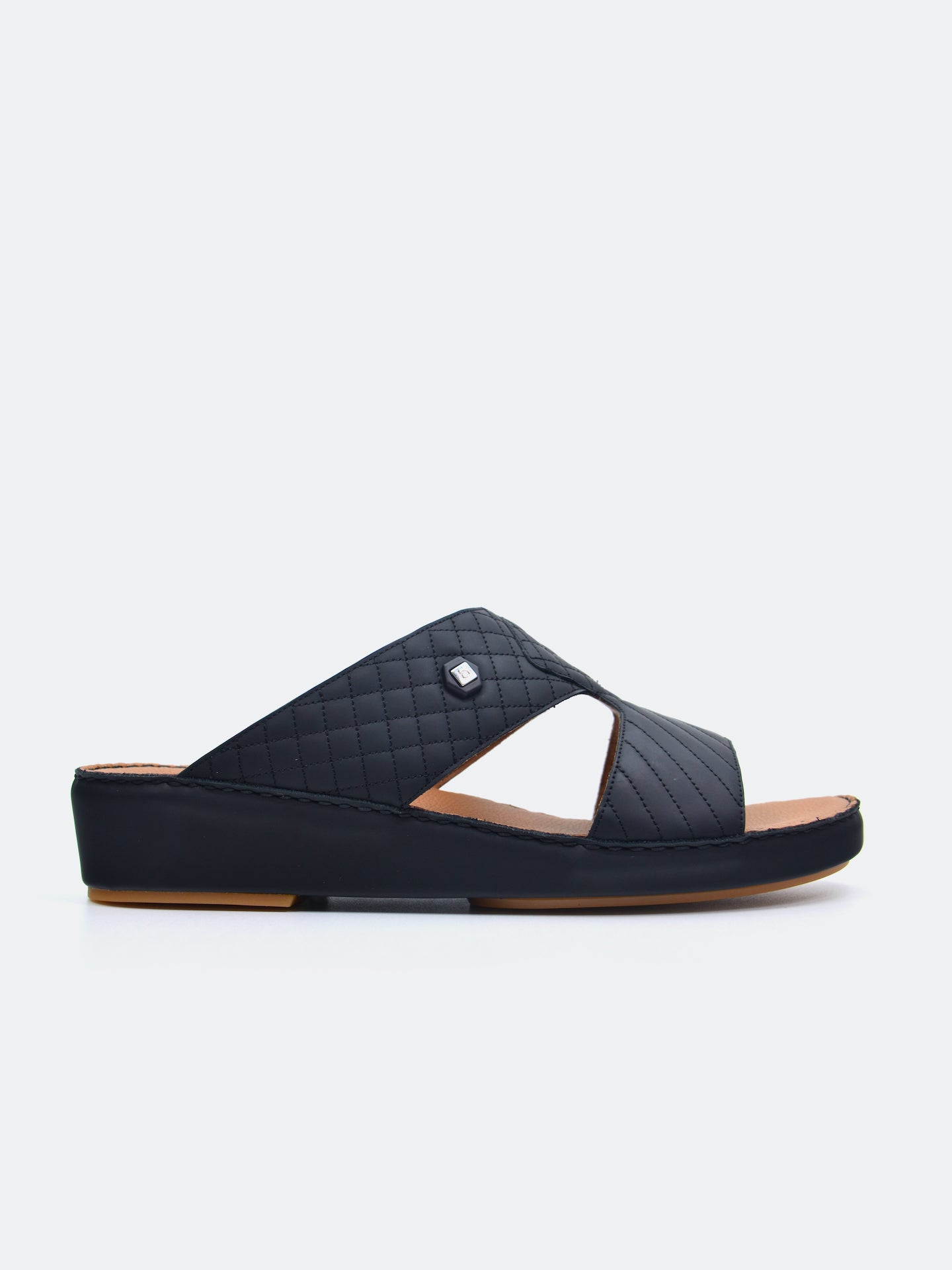 Barjeel Uno B-04 Men's Arabic Sandals #color_Black