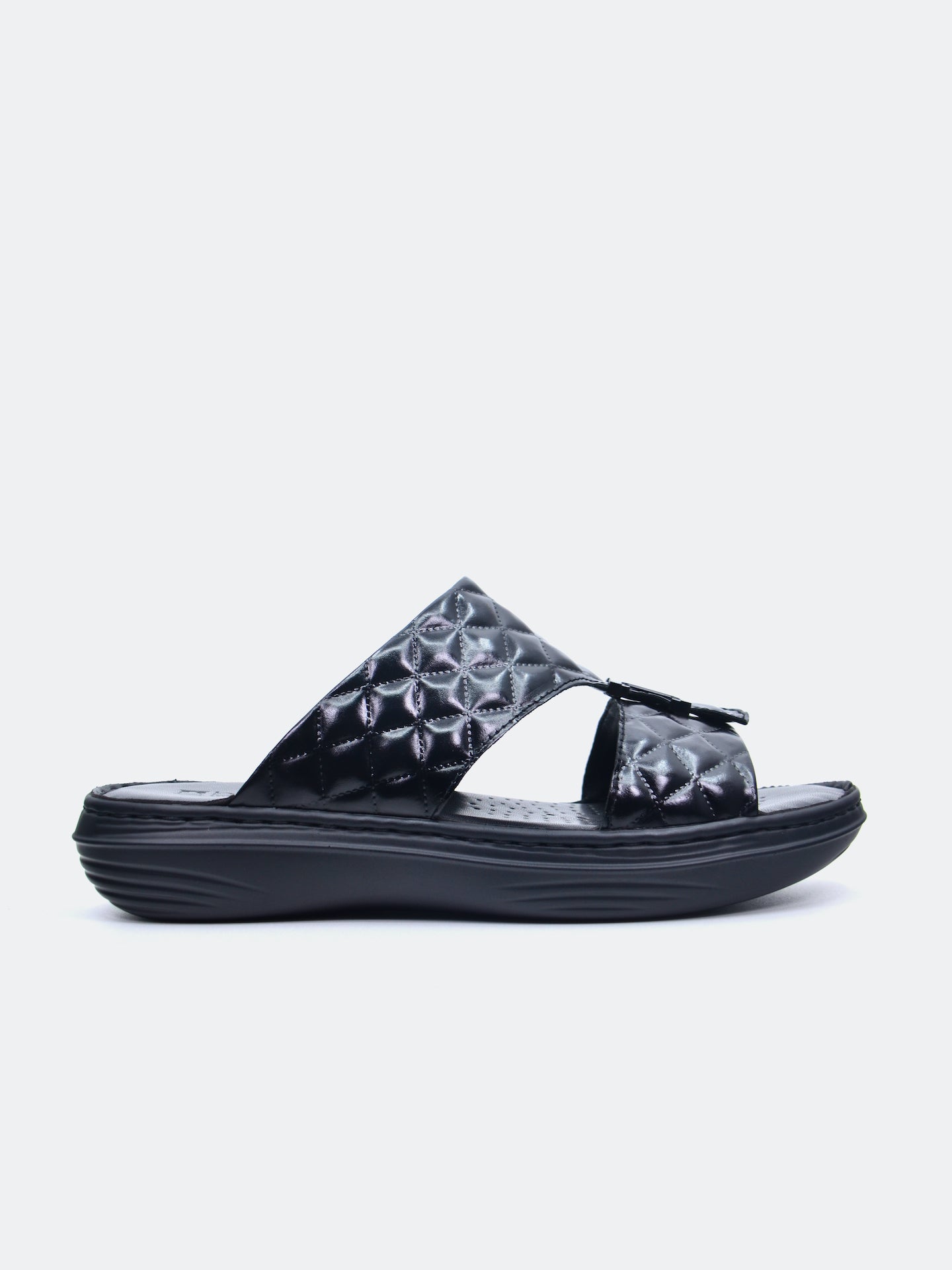 Barjeel Uno 21410-4 Men's Arabic Sandals #color_Black