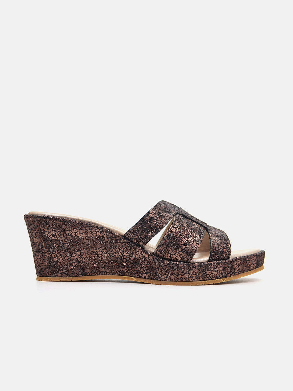 Michelle Morgan MM-301 Women's Wedge Sandals #color_Brown