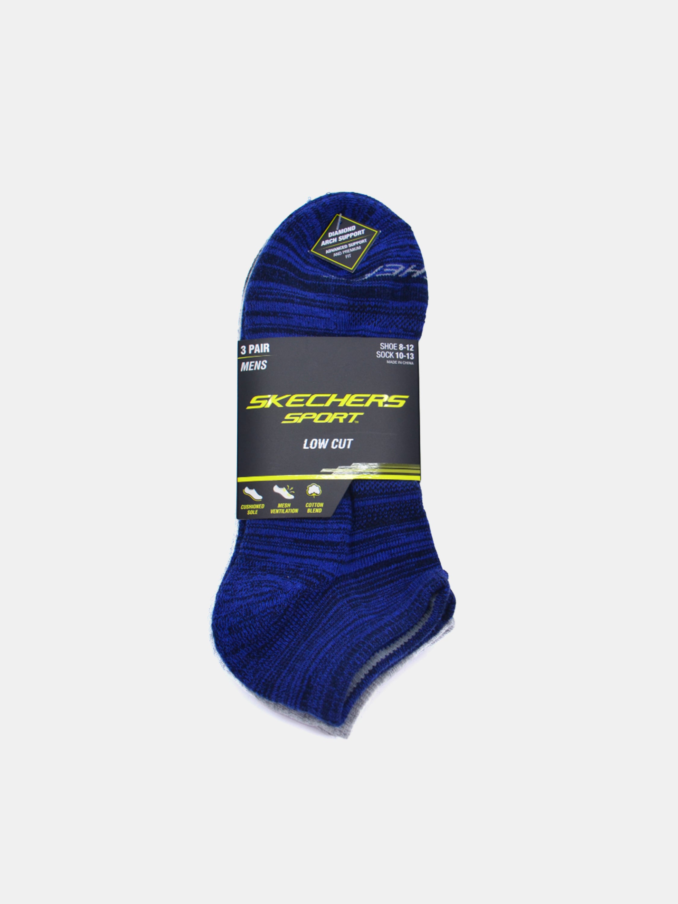 Skechers Men\'s Low Cut Sport Socks (3 Pack)