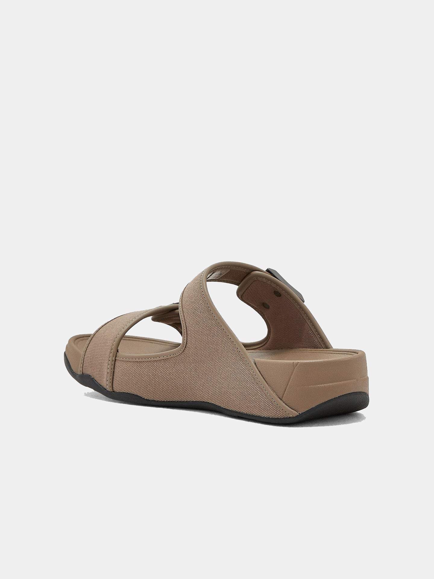 Fitflop Men's Gogh Moc Buckle Canvas Slides #color_Gray