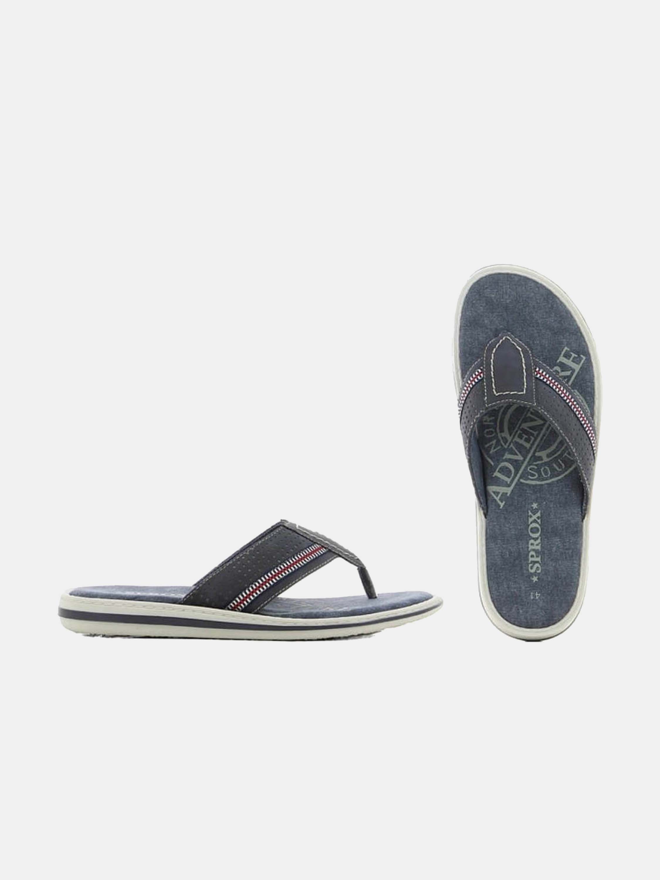 Sprox Men Flat Sandals #color_Navy
